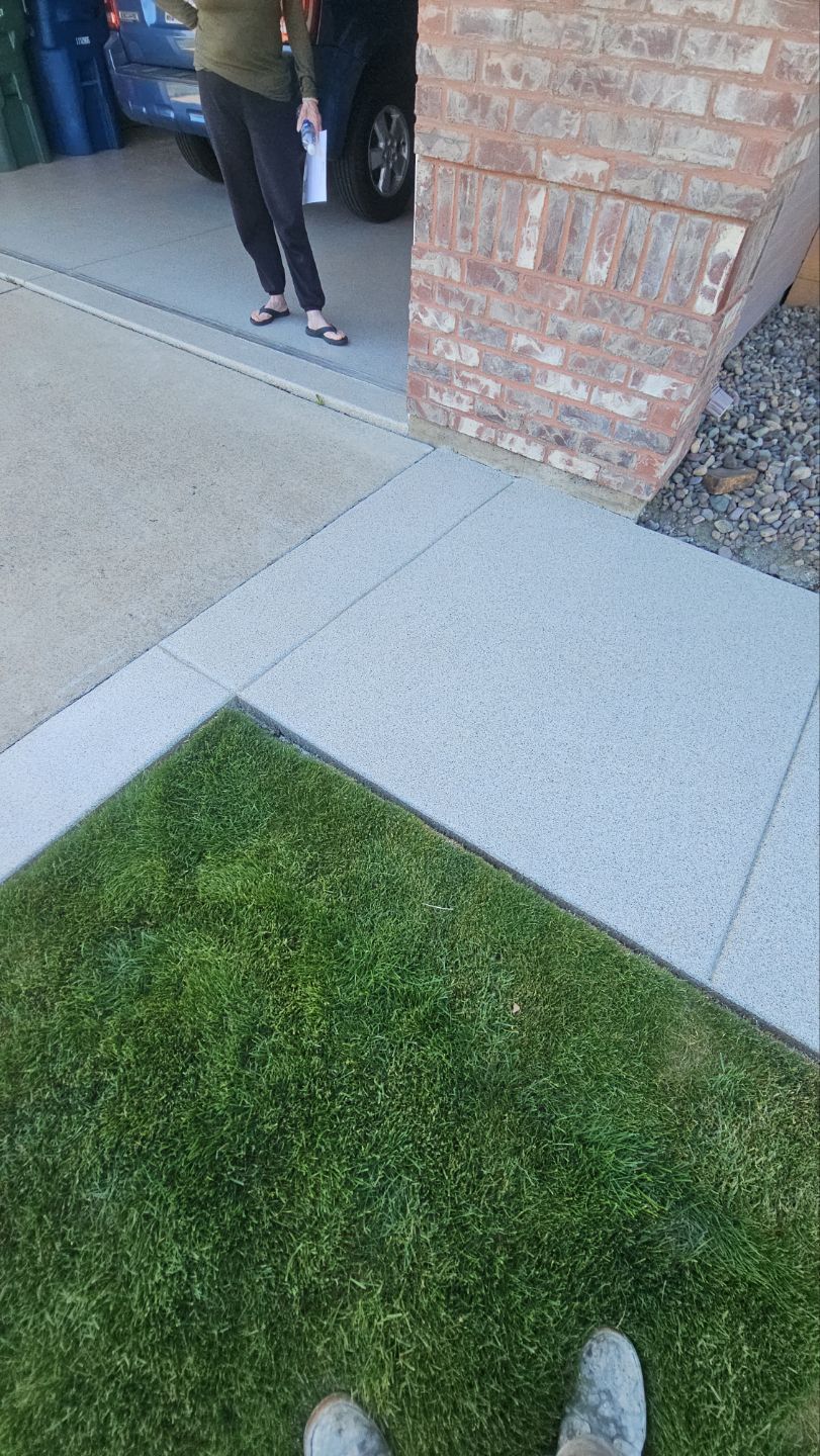 Patio Transformation using Stone/Marble Hybrid by Croc Coatings, LLC