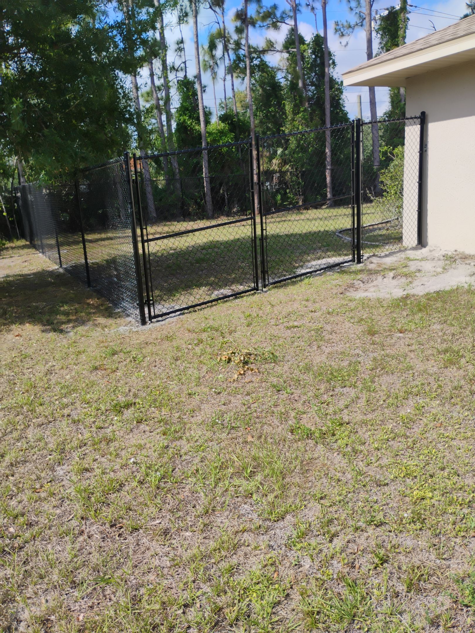Black Chain Link Fence in North Port by True Fence LLC
