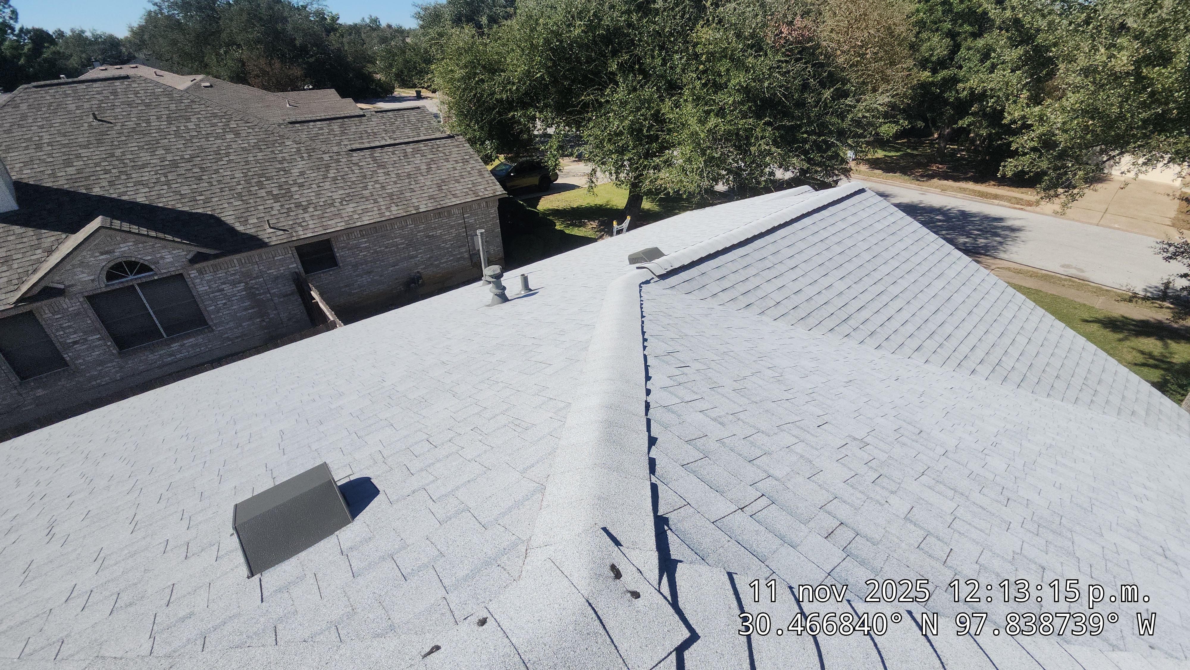 Asphalt Shingle Roof Replacement and Hail Damage Repair in Cedar Park by Caliber Restoration LLC