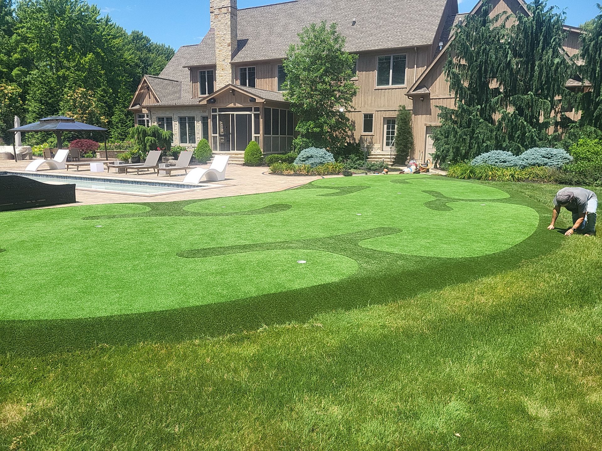 Unique Backyard Mini Putting Course by Southwest Greens Midwest