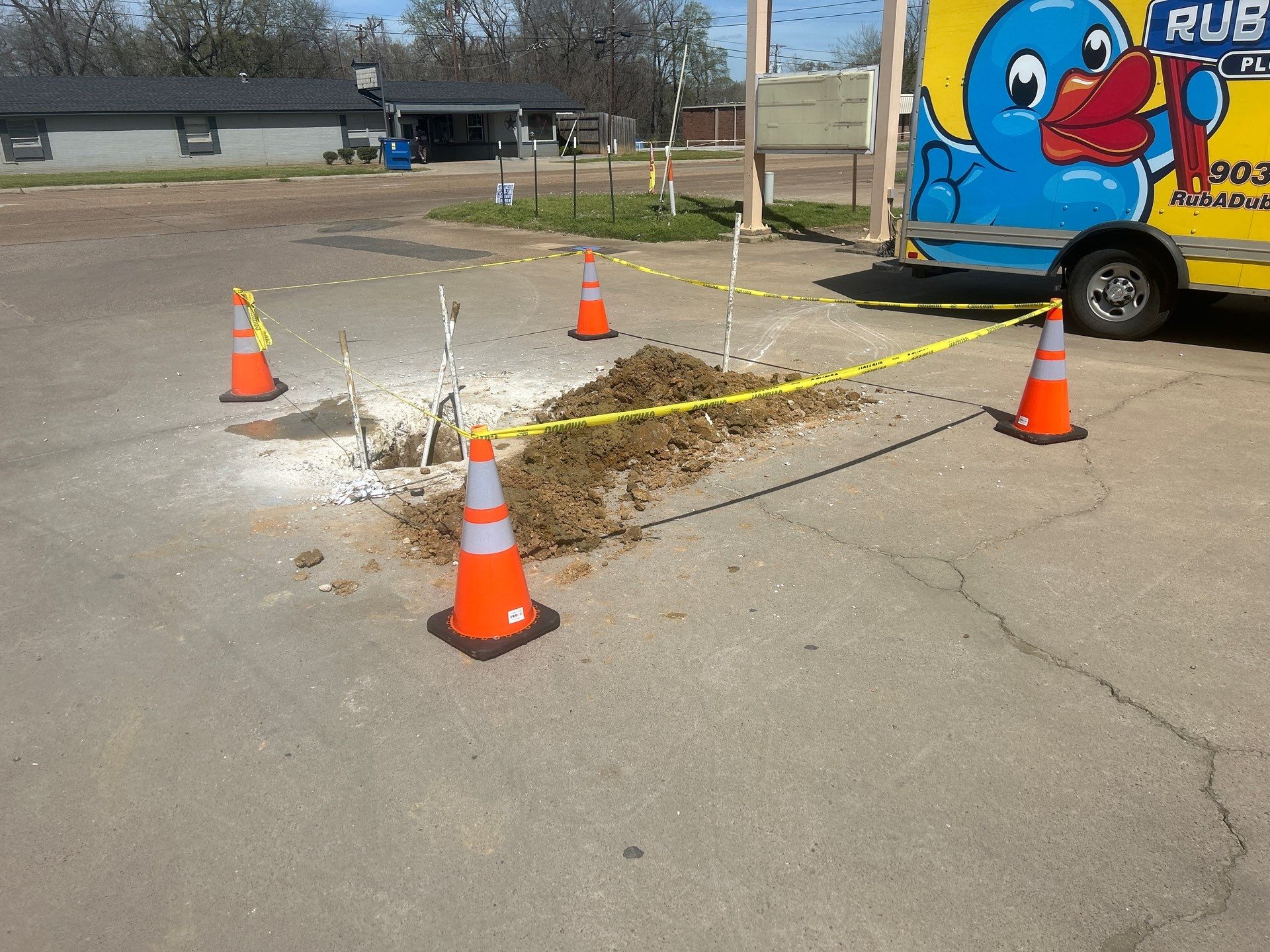 Commercial Drain Repair Project in Marshall by Rub-A-Dub Plumbing