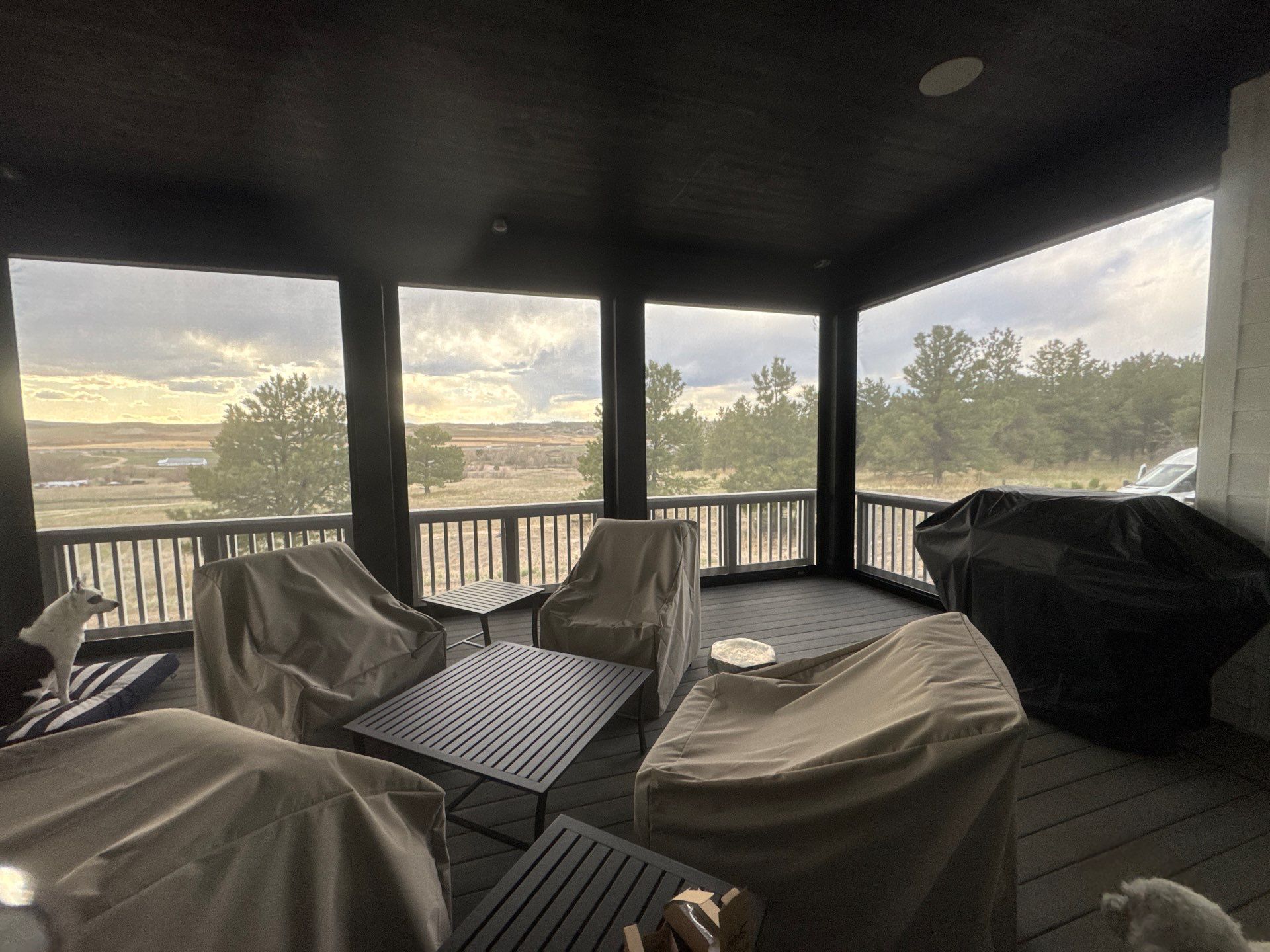 Motorized Screens using Progressive MagnaTrack Screens by Outdoor Solutions Colorado