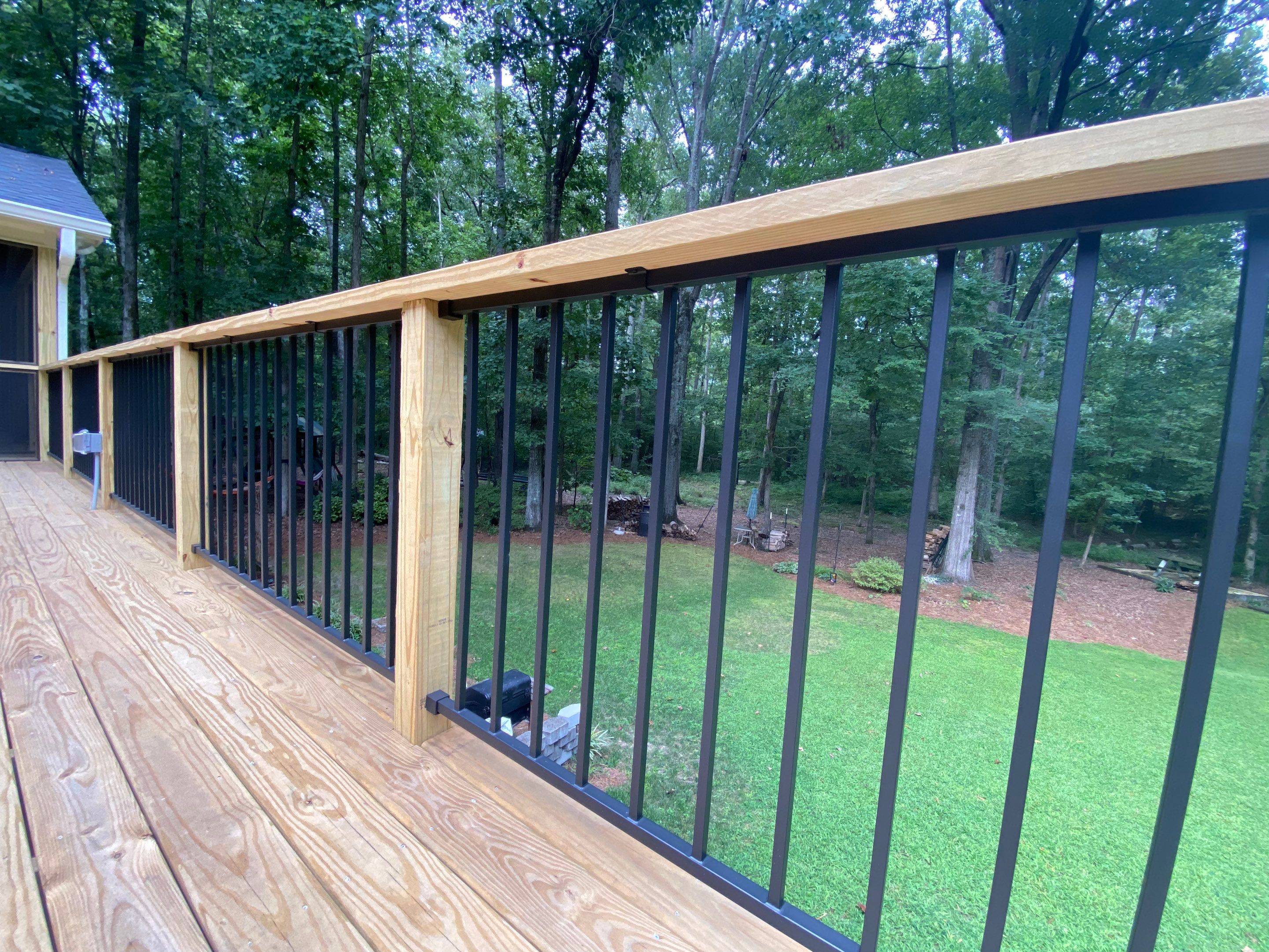 Custom Elevated Wood Deck and Screened Porch in Marietta by Swift Home Renovations