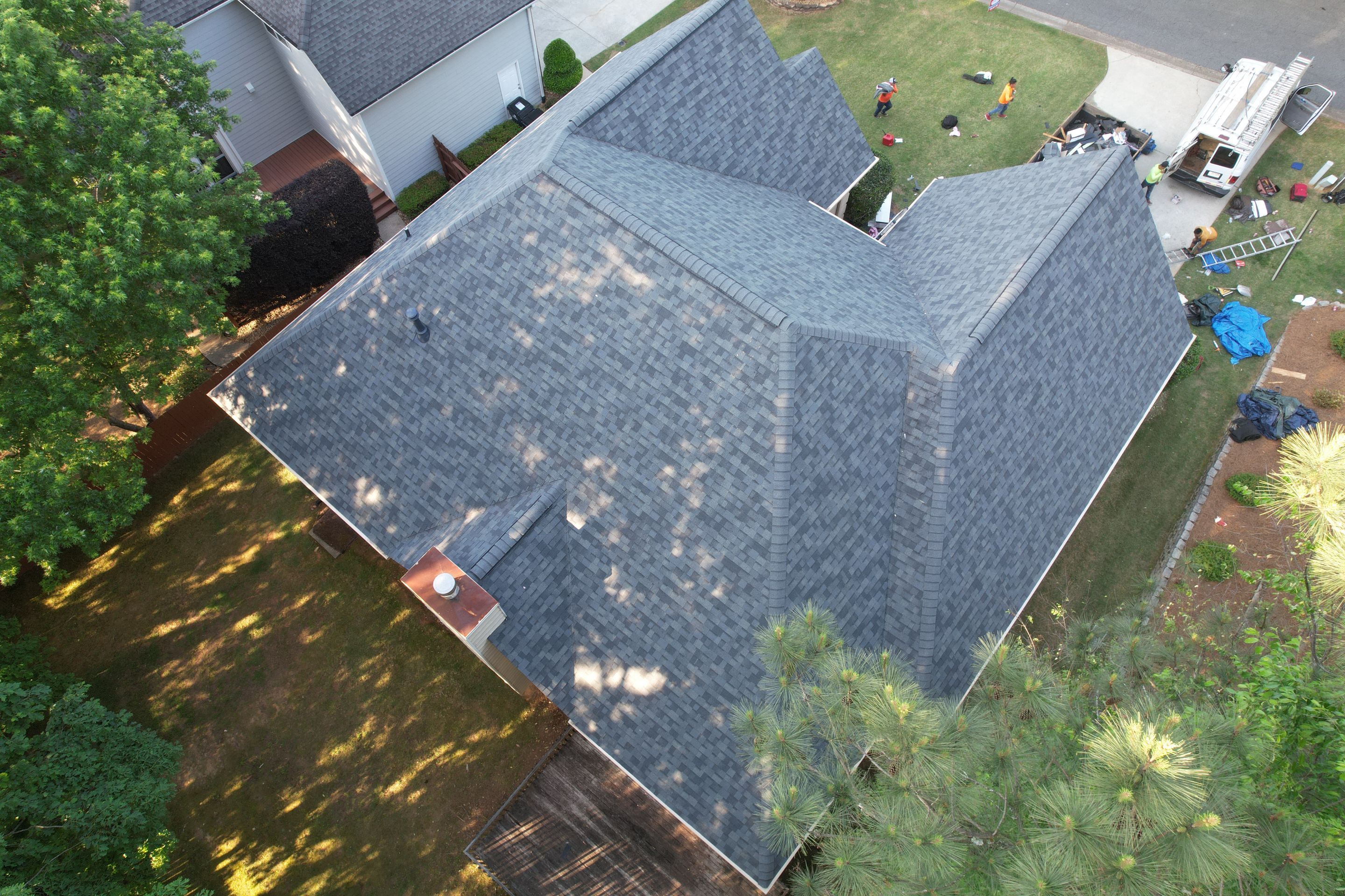 Residential Roof Replacement using Owens Corning Estate Gray by Inspector Roofing and Restoration