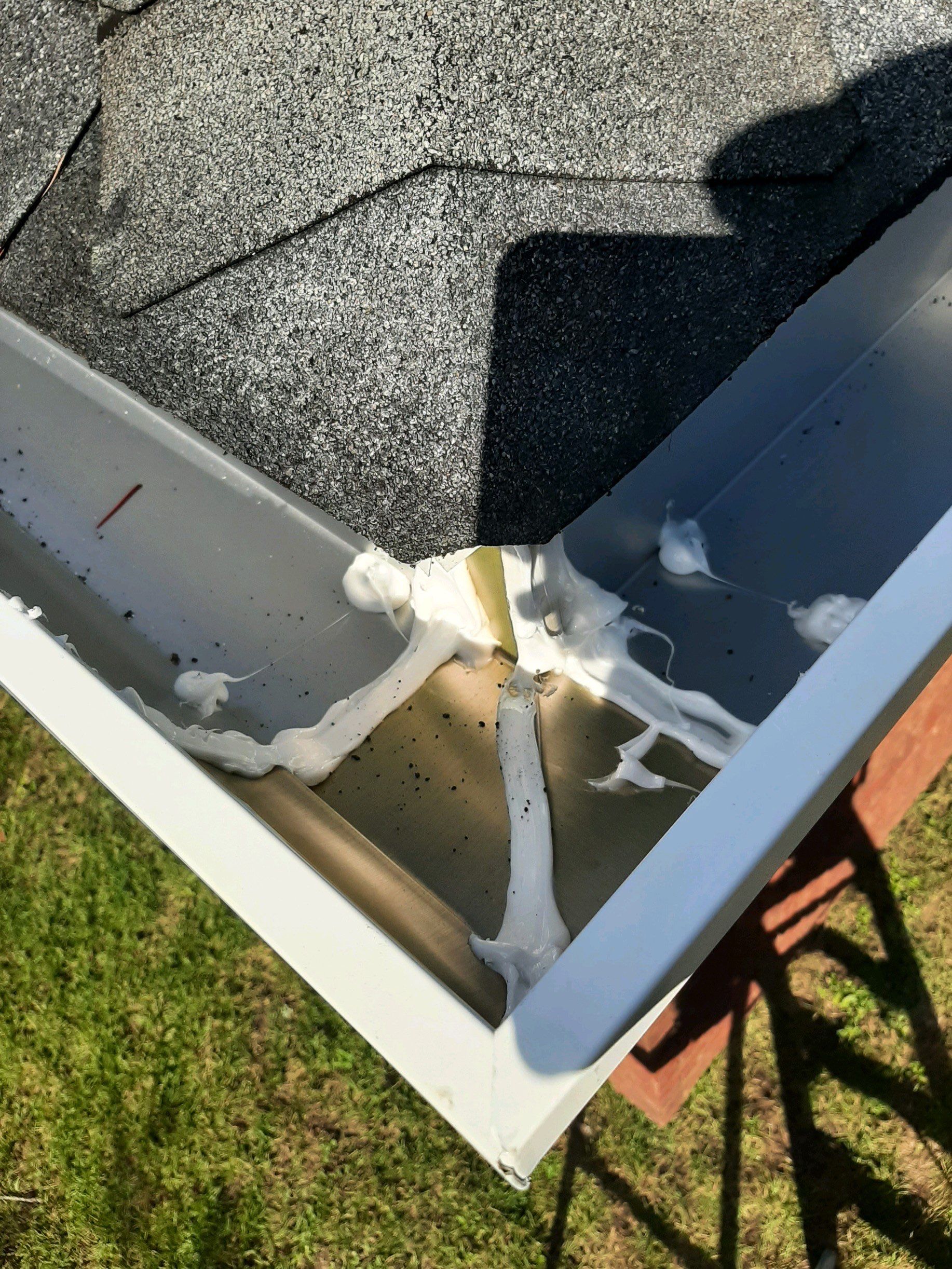 Gutter Installation using White K-Style Seamless Gutters by Gutter Professors