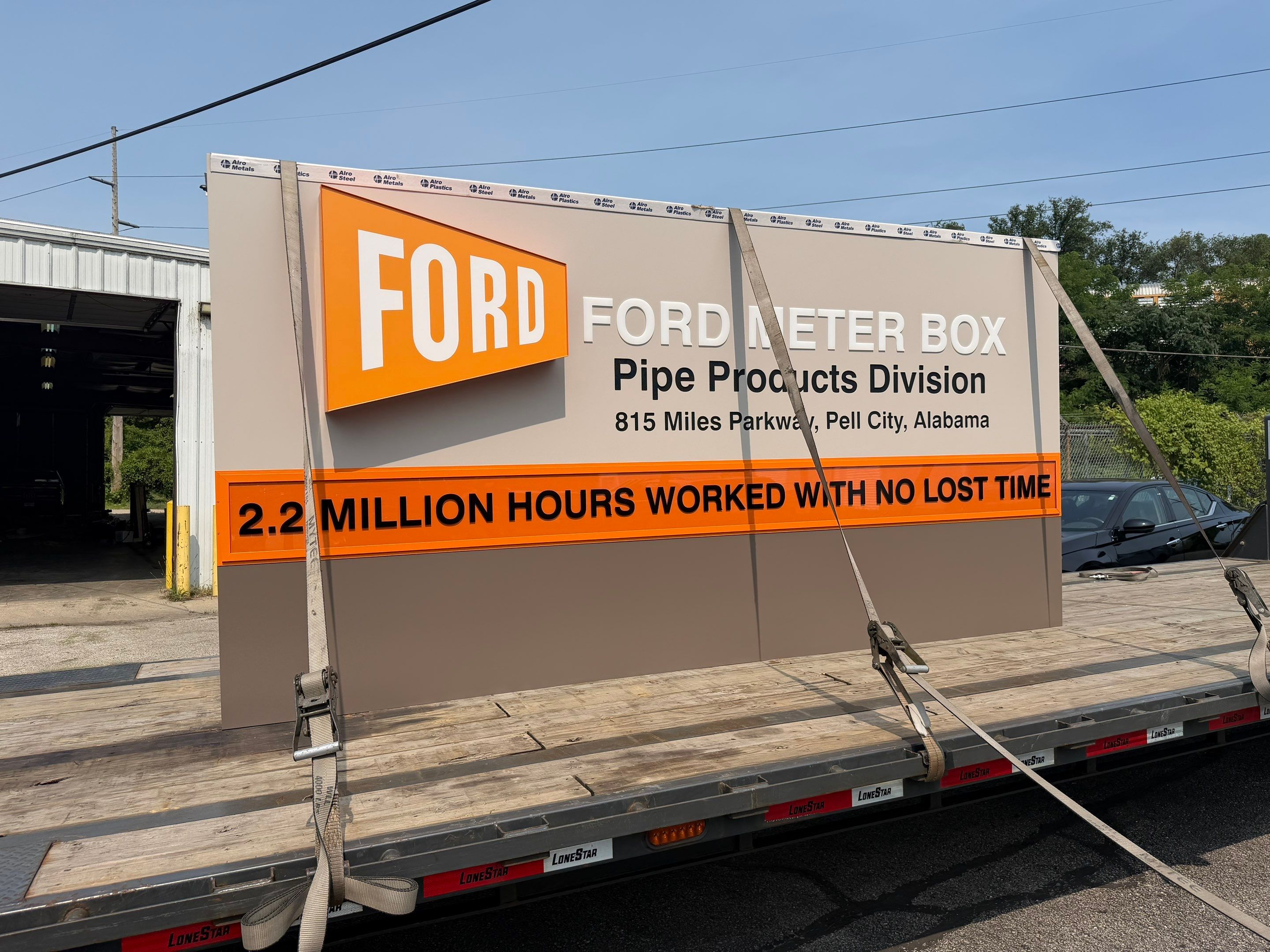 Monument Signage Installation and Site Wayfinding for Ford Meter Box by Hayes Design co