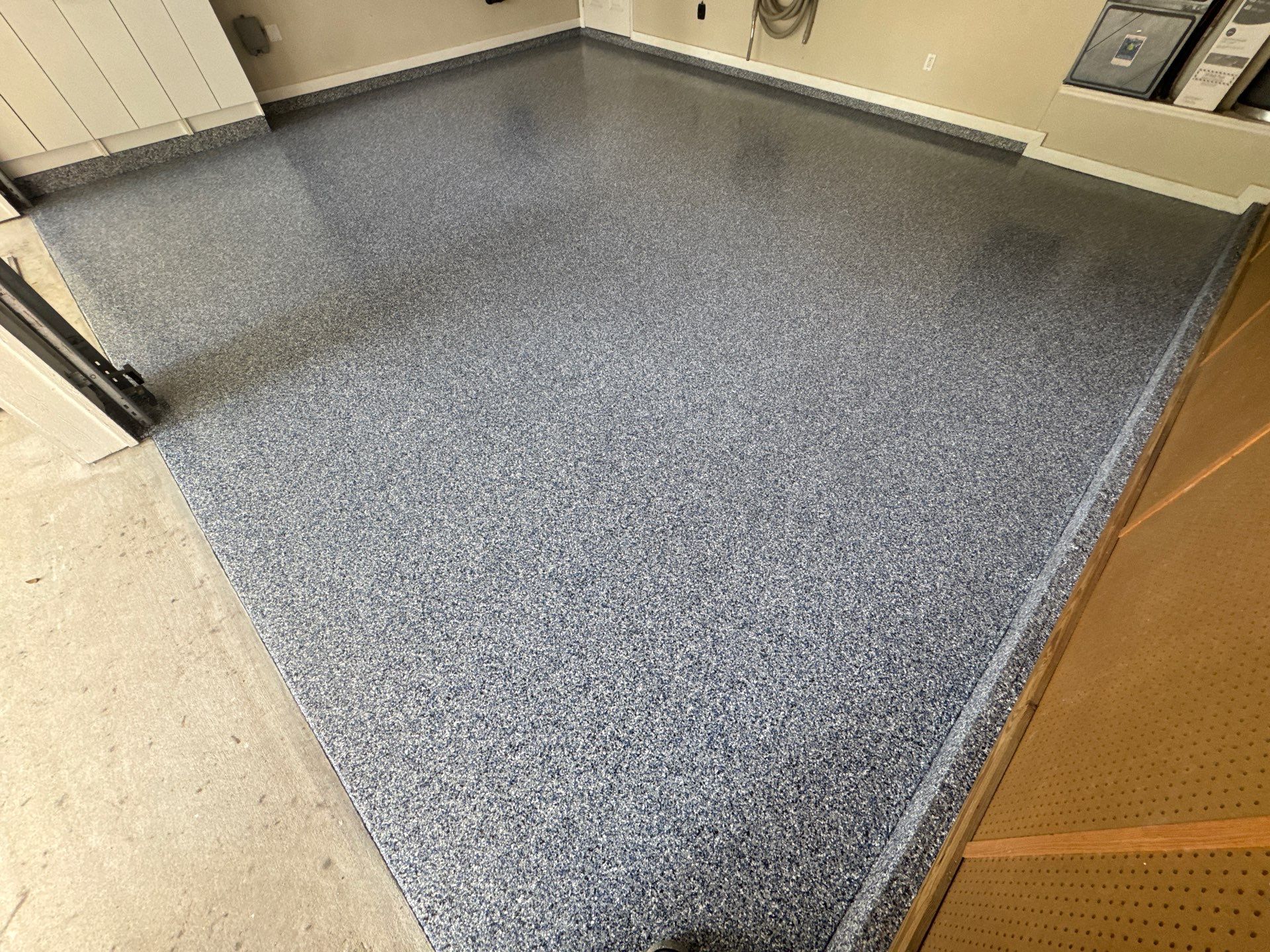 Garage Project by Cross Creek Concrete Coatings in Denim by Cross Creek Concrete Coatings