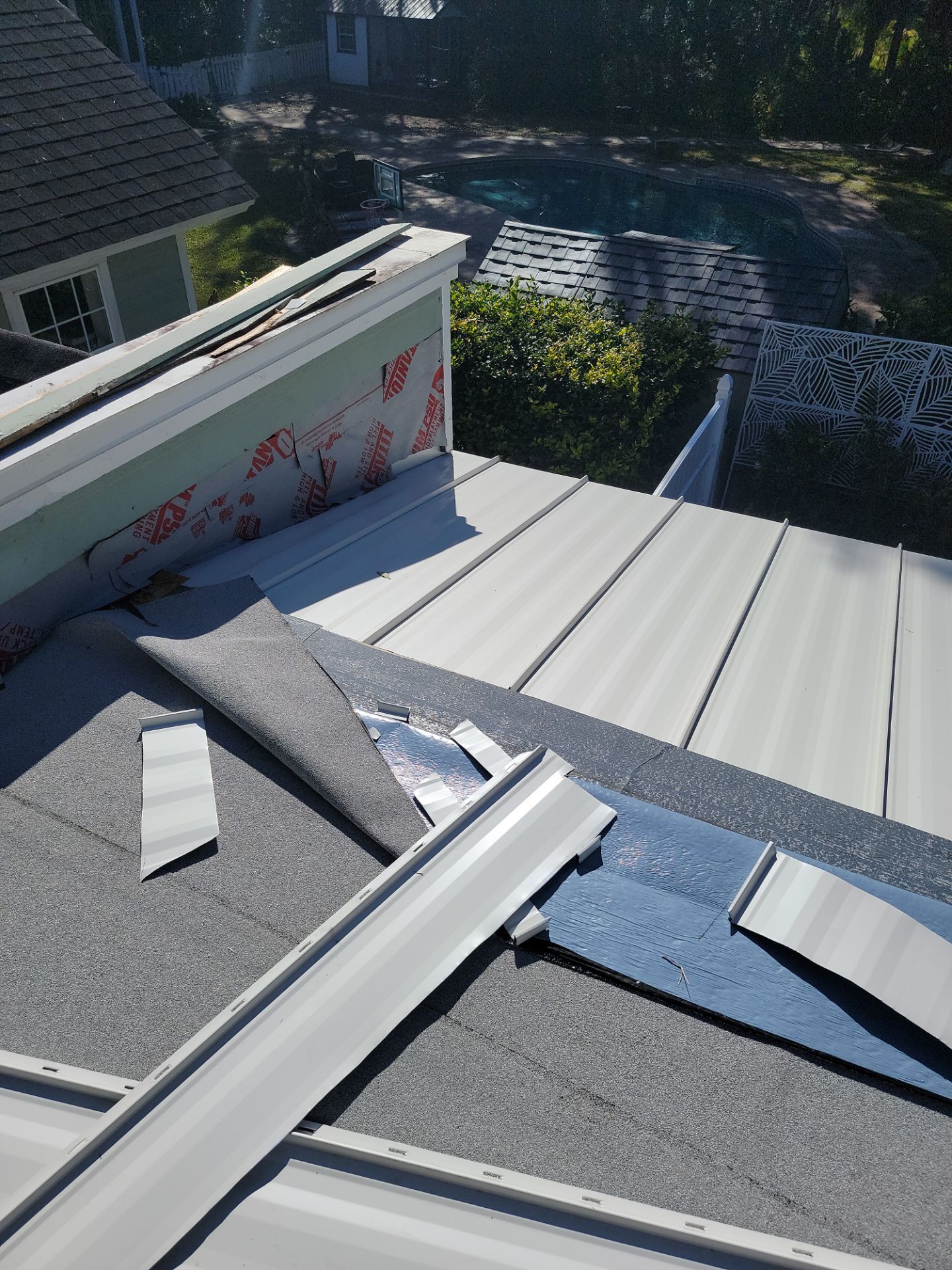 Residential Roofing Installation using Aluminum Metal Roof by Galaxy Builders, Inc.