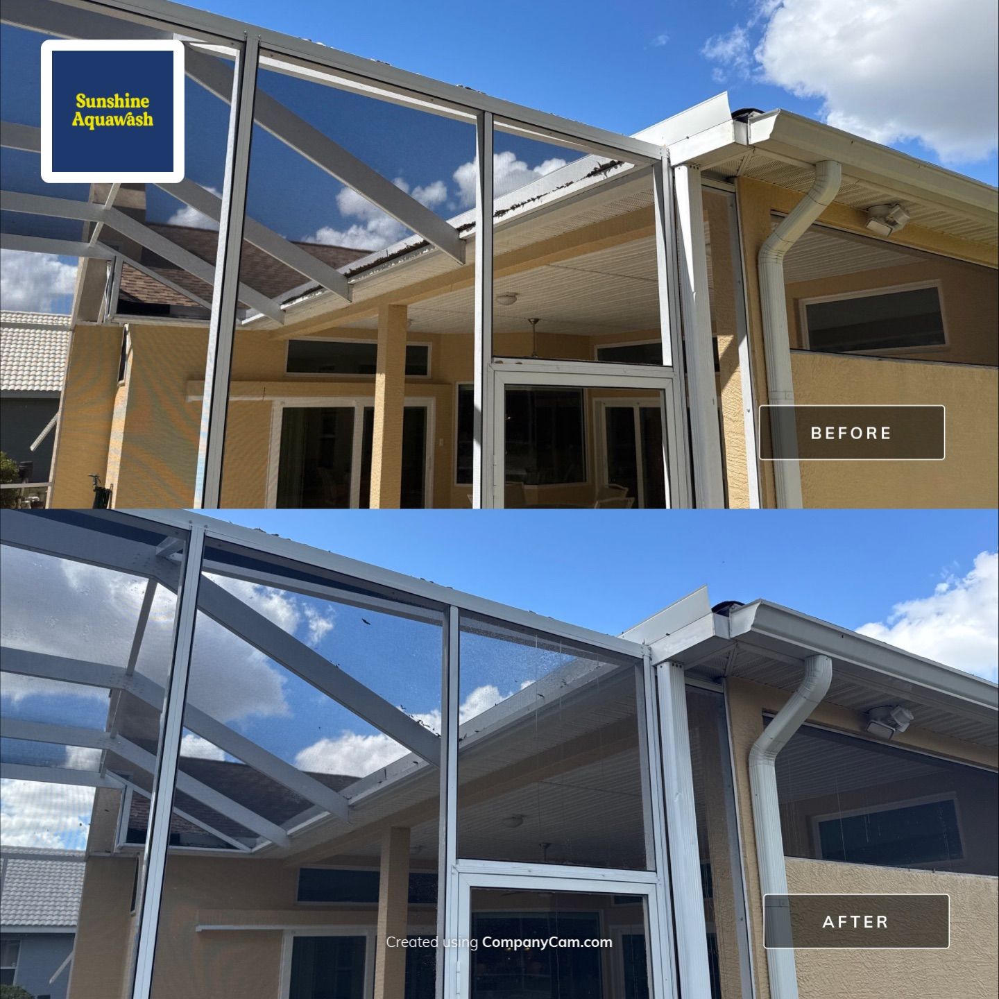 Painted Pool Deck, Pool Cage & Exterior Surface Cleaning in Creekwood – Bradenton, FL by Sunshine AquaWash