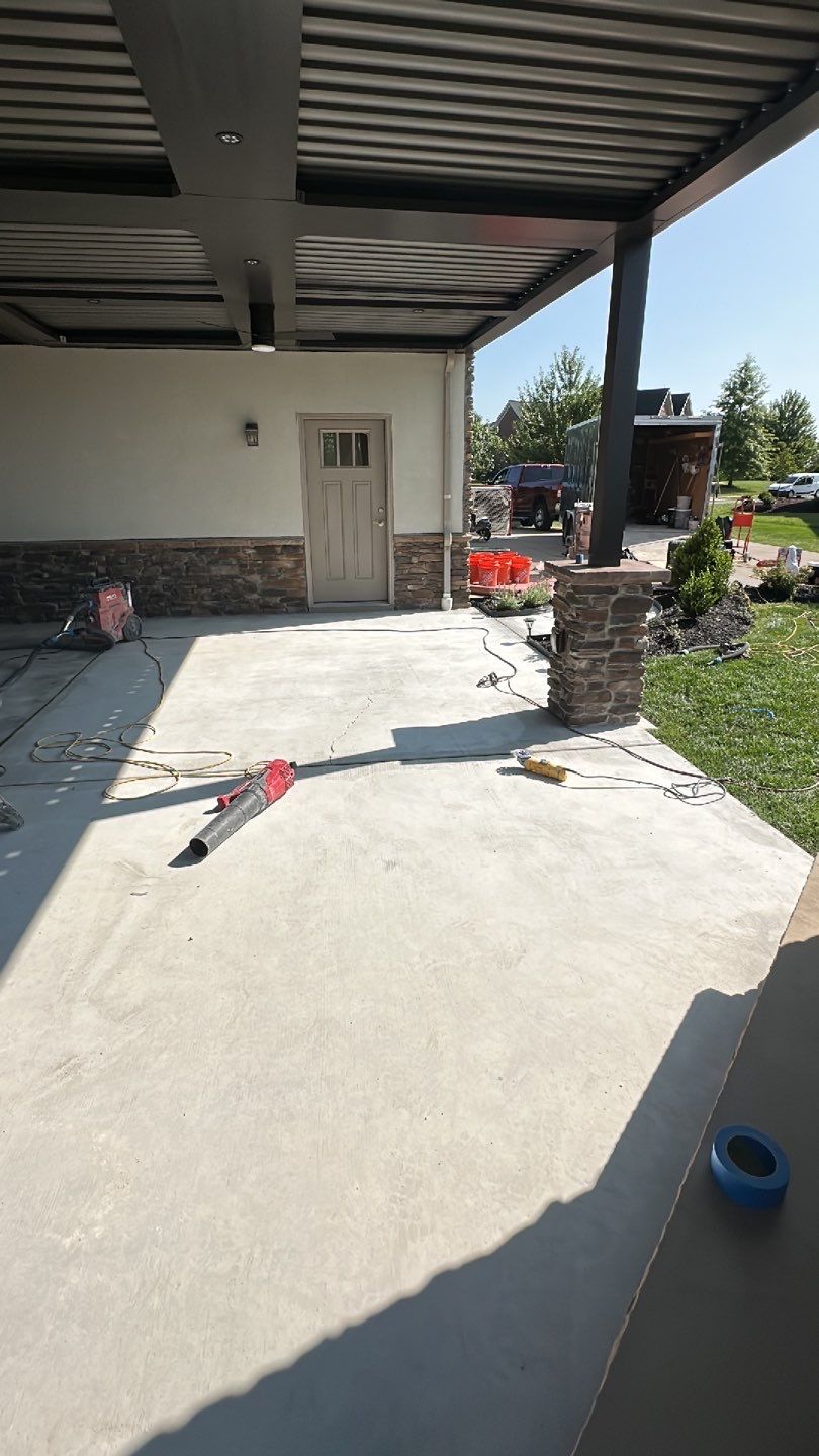 Large Patio + Garage Project in Moon Township by Floors in a Day, Inc