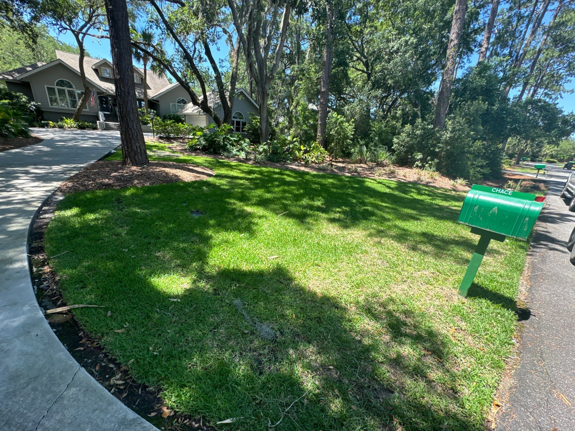 Residential Drainage Solutions and Sod Installation in Hilton Head Island by Lowcountry Scapes, LLC