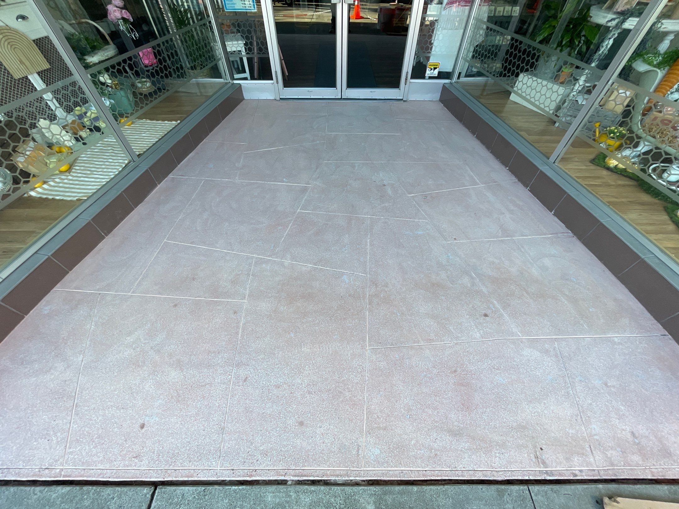 Commercial Floor Transformation using Slate Stone by Croc Coatings, LLC