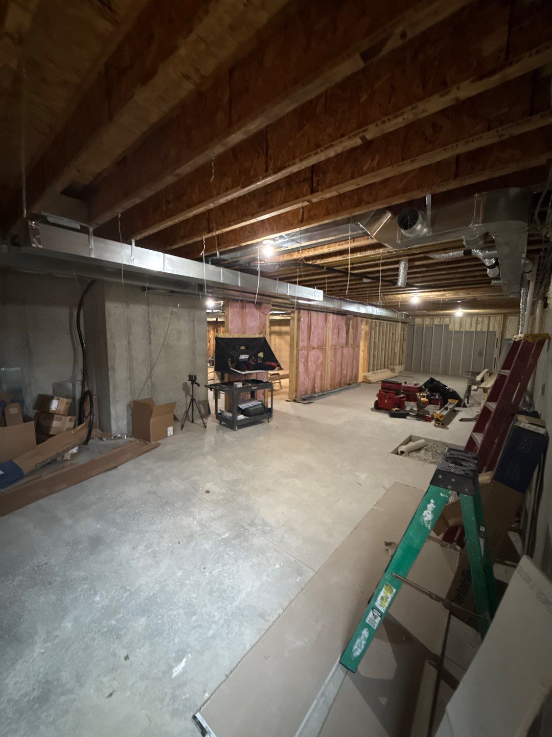 Basement Finishing Project with Home Gym and Sauna in Prospect by Authentic Carpentry