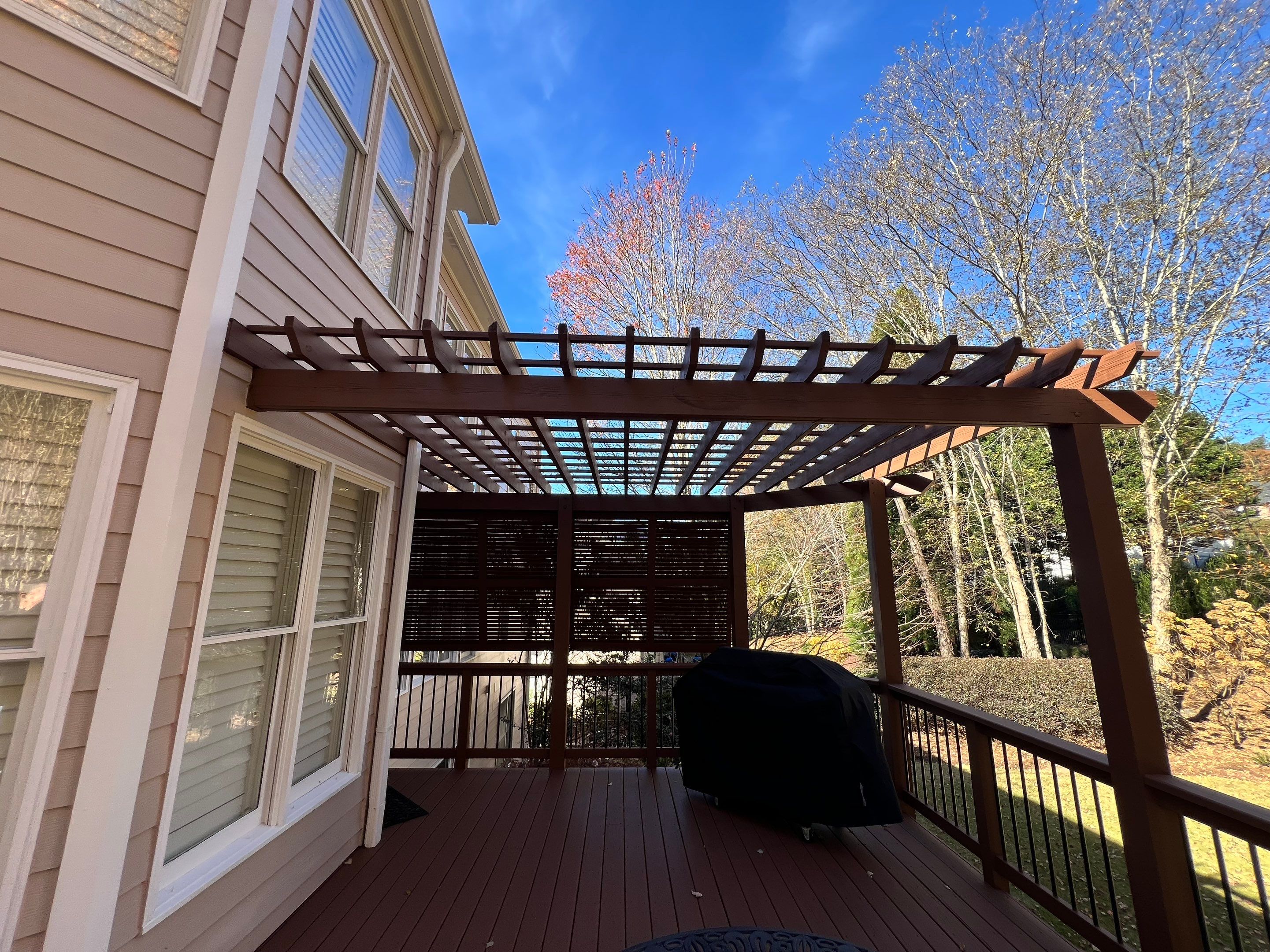 Exterior Deck and Pergola Staining Project in Kennesaw by Swift Home Renovations