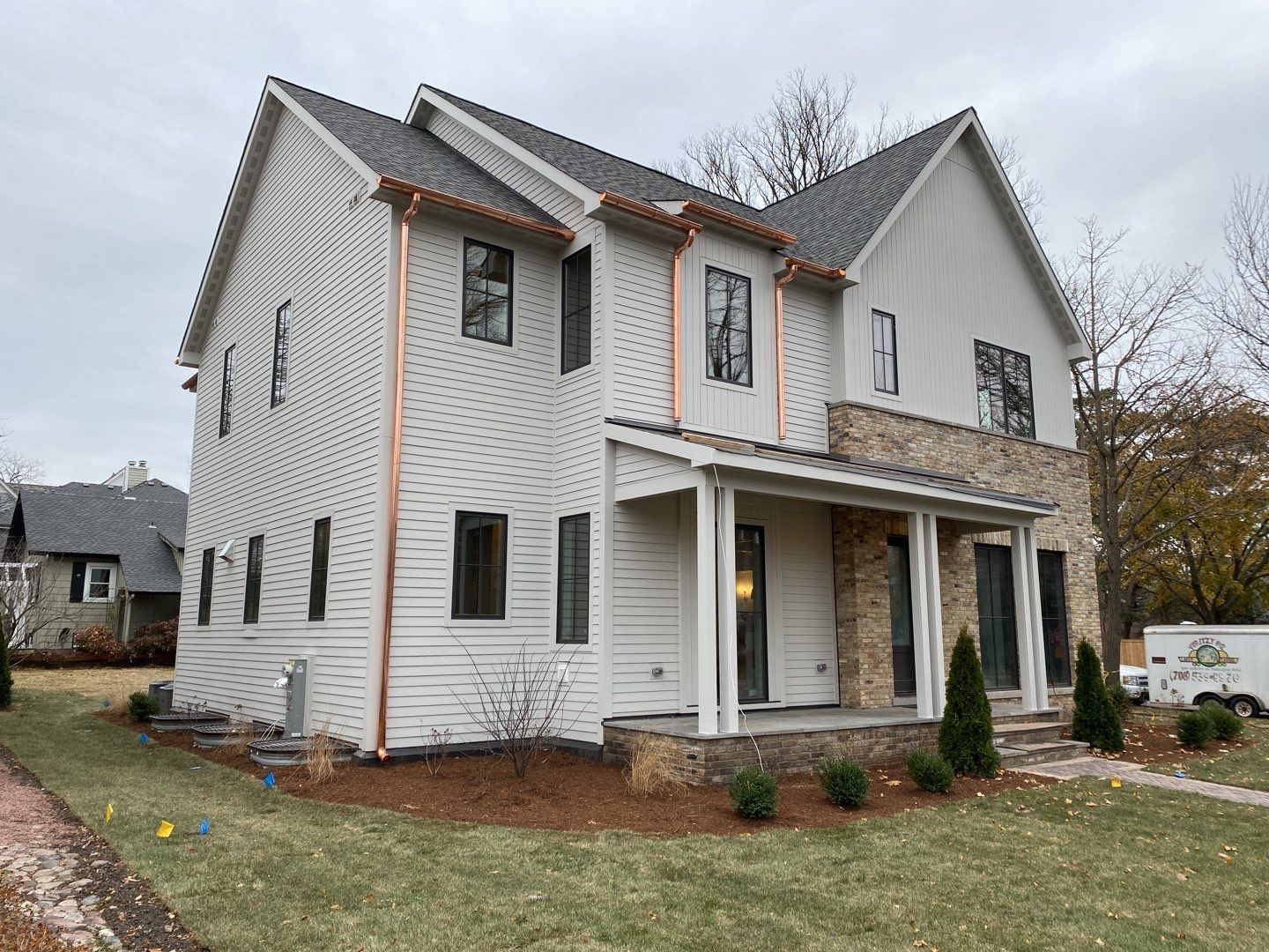 New Home Construction using Fiber Cement by Style Exteriors by Corley