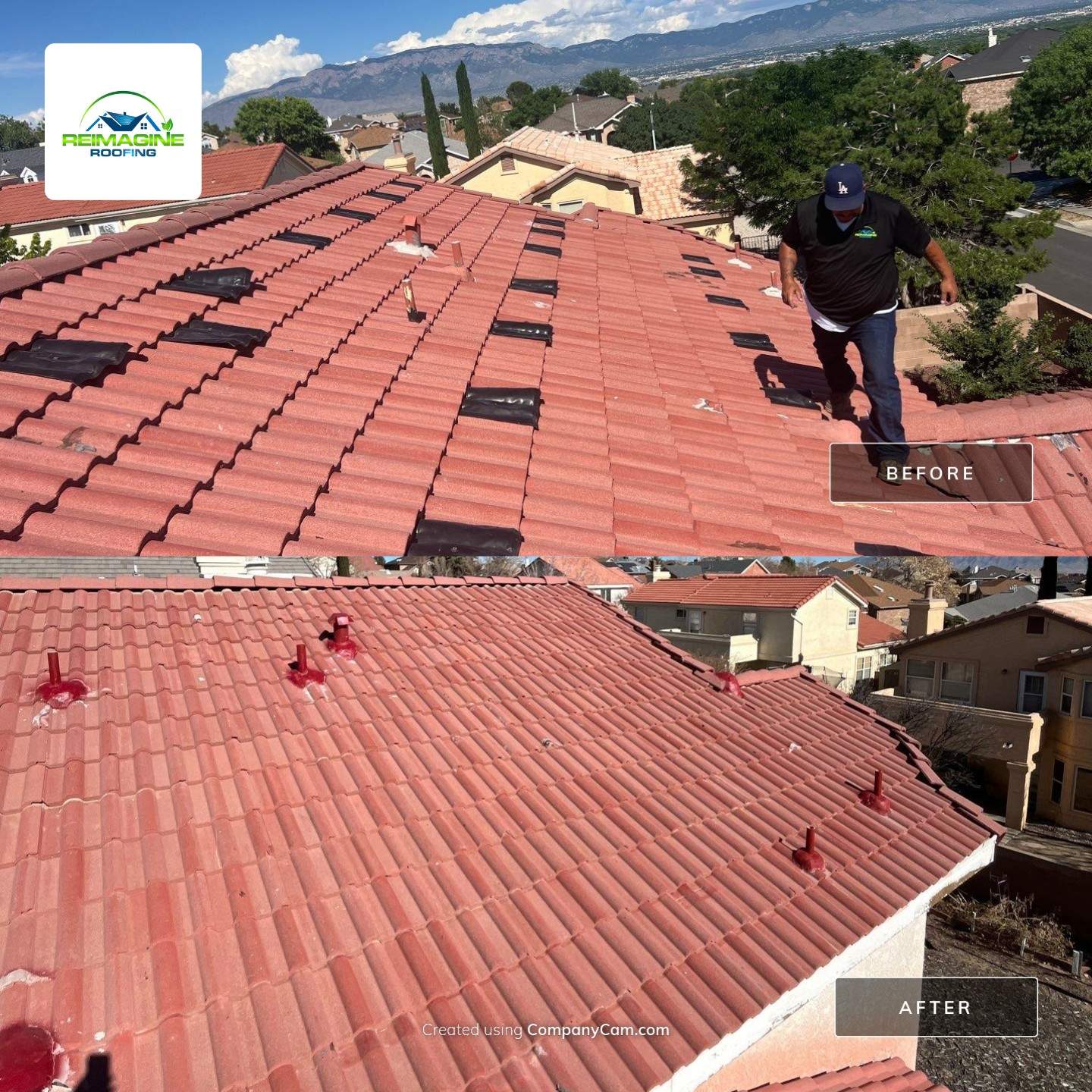 Spanish Red Concrete Tile by Reimagine Roofing