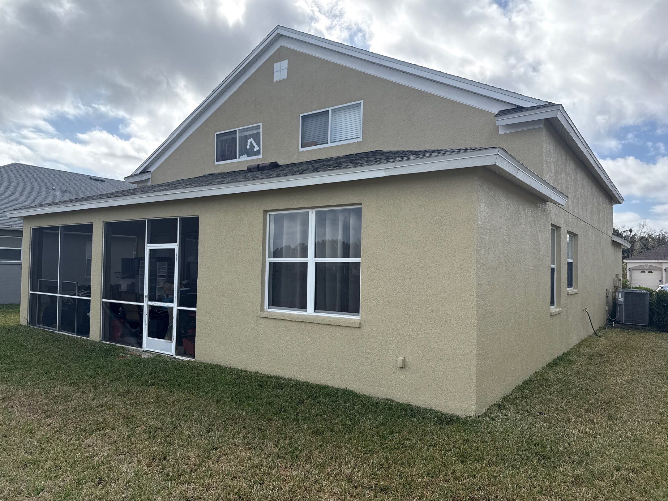 House Wash Removing Heavy Algae Buildup | River Plantation, Parrish FL by Sunshine AquaWash