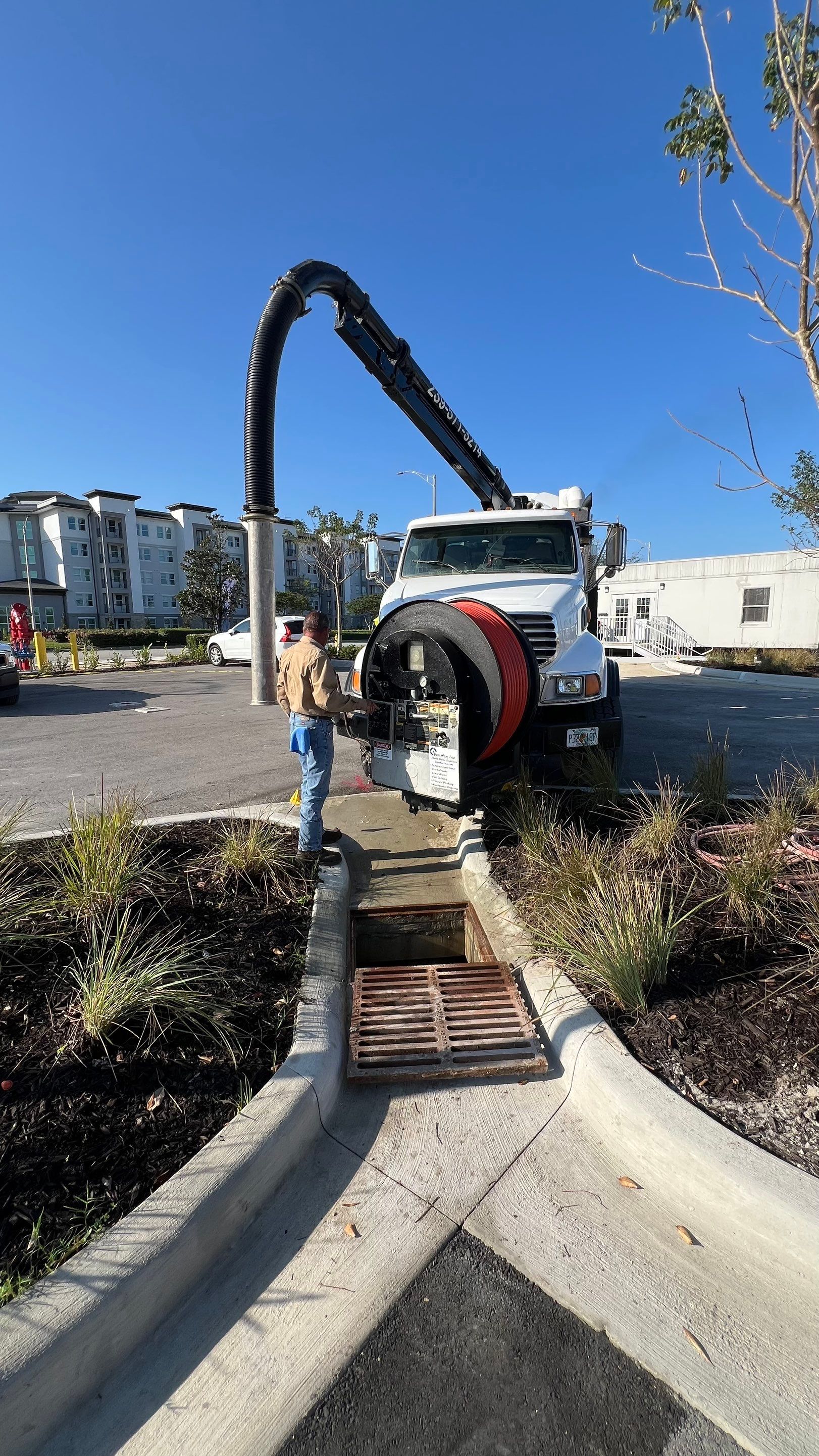 New Construction Stormwater Catch Basin Cleaning by APS Power & Water