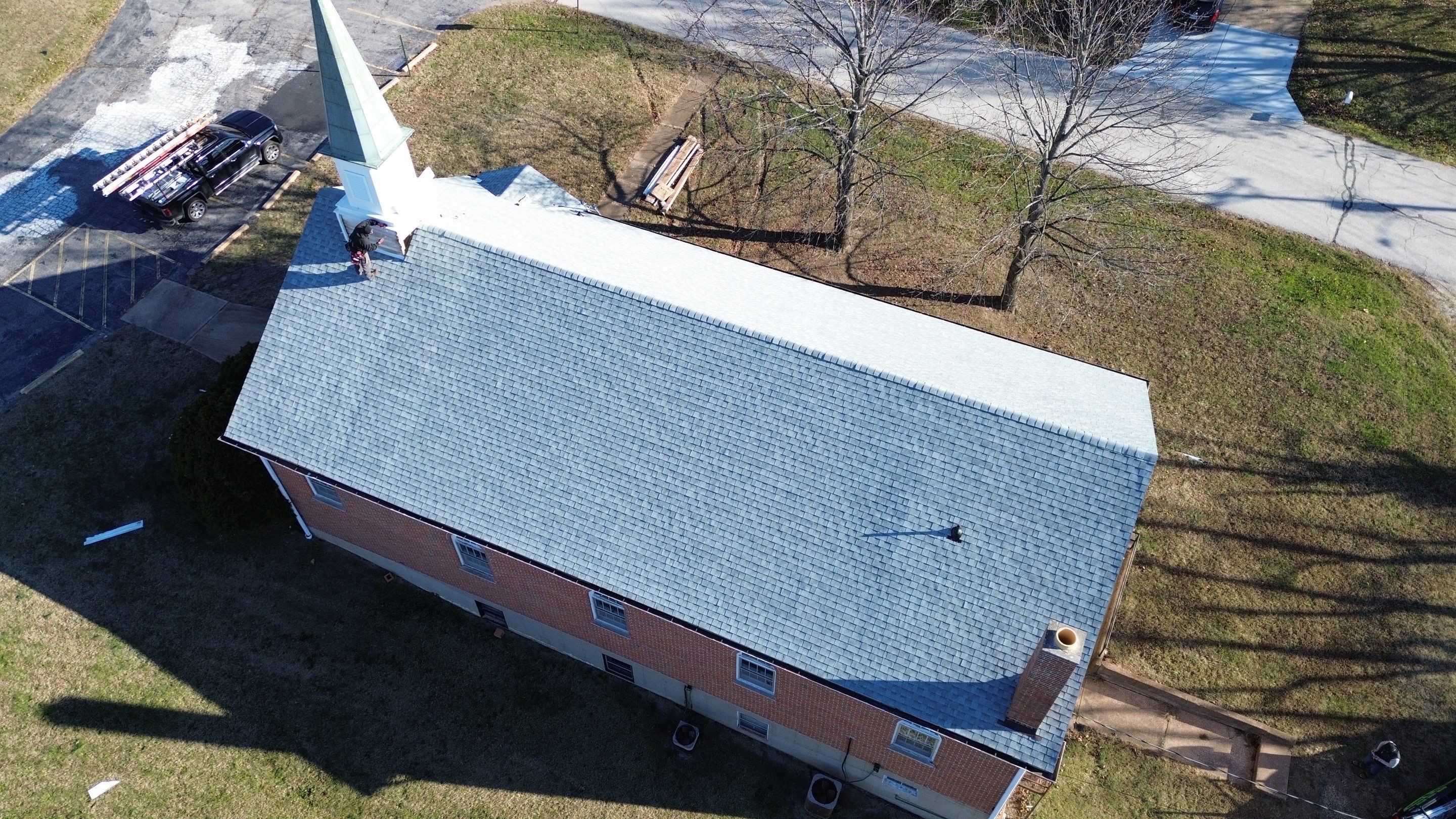 Complete GAF Shingle Roof Installation for Hillsboro Church Building by Acute Roofing And Exteriors 