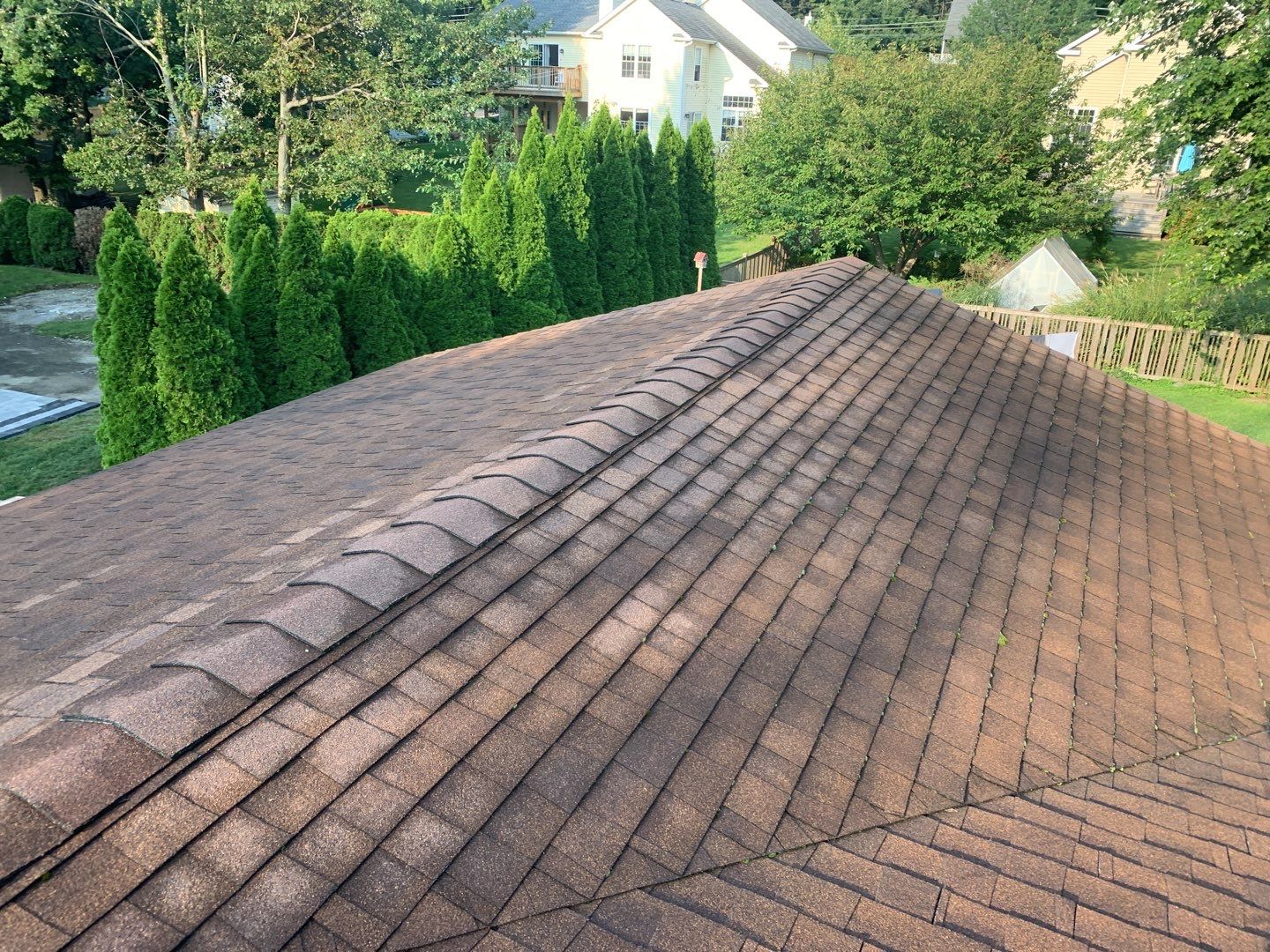 Residential Roofing Installation using Owens Corning Duration Brownwood by A Plus Exterior