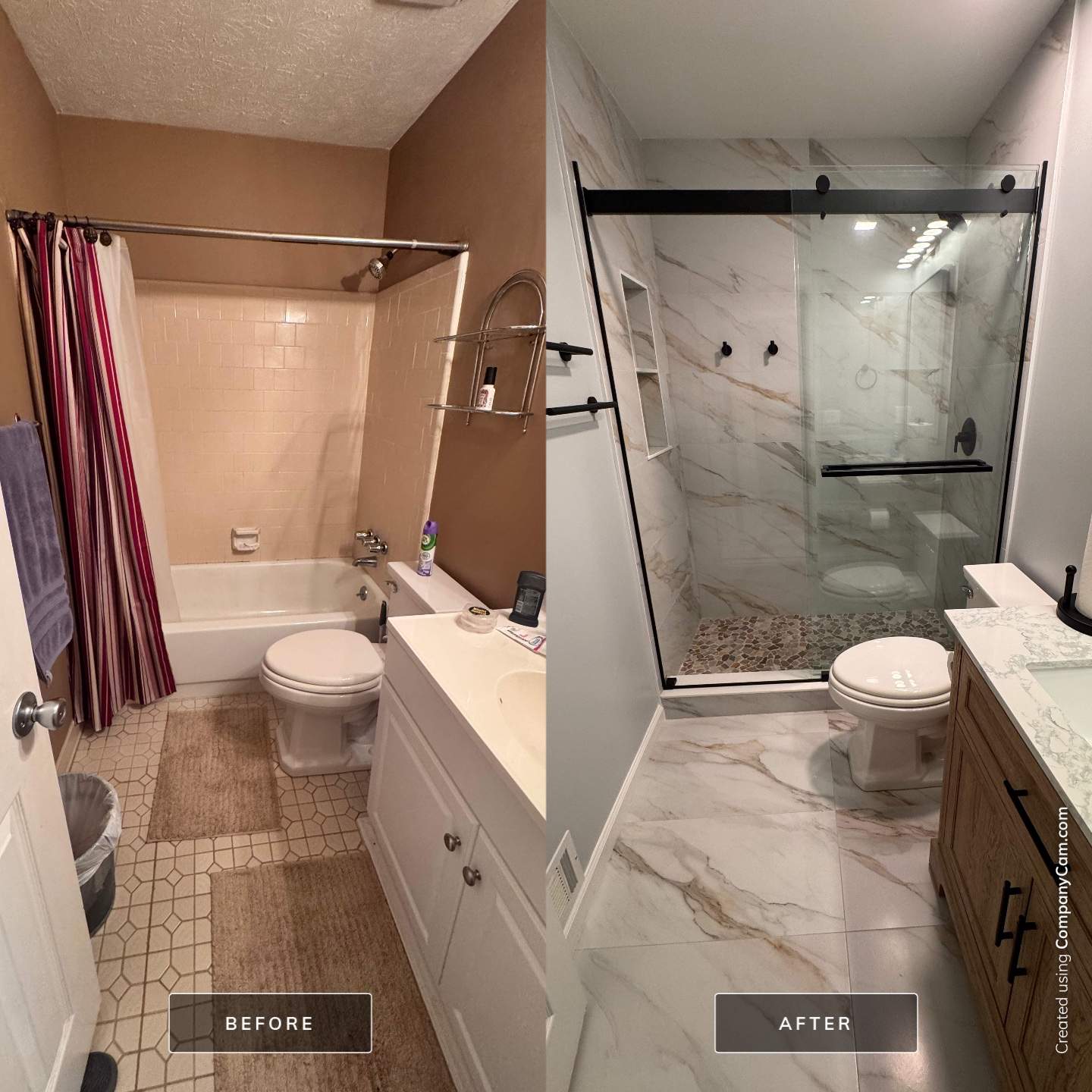 Guest bathroom renovation by Prudencio