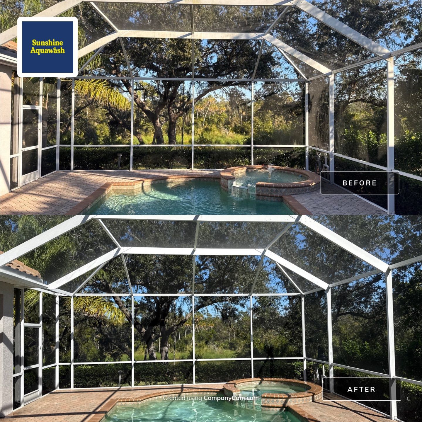 House Wash, Pool Deck & Screen Enclosure Cleaning | University Park, Sarasota FL by Sunshine AquaWash