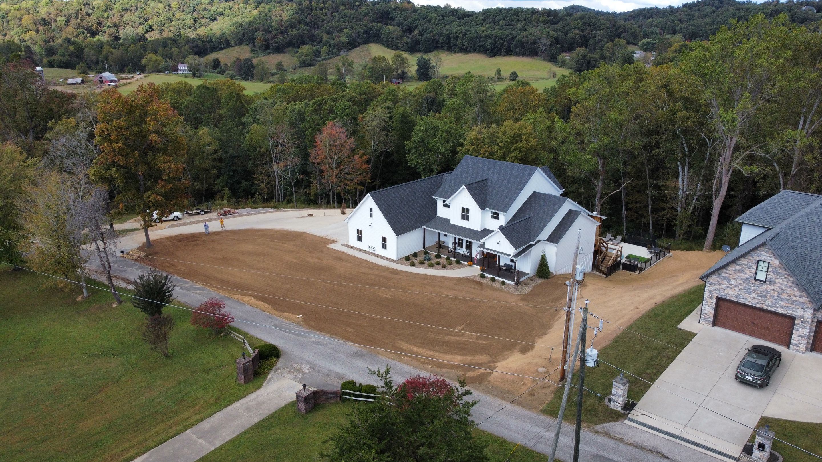 Sod Installation using Fescue Sod by GrassBusters, Inc.