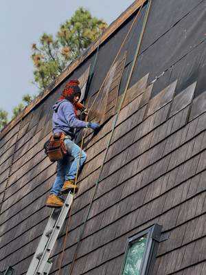 Brown Euroshield Beaumont Shake HP Roof Install