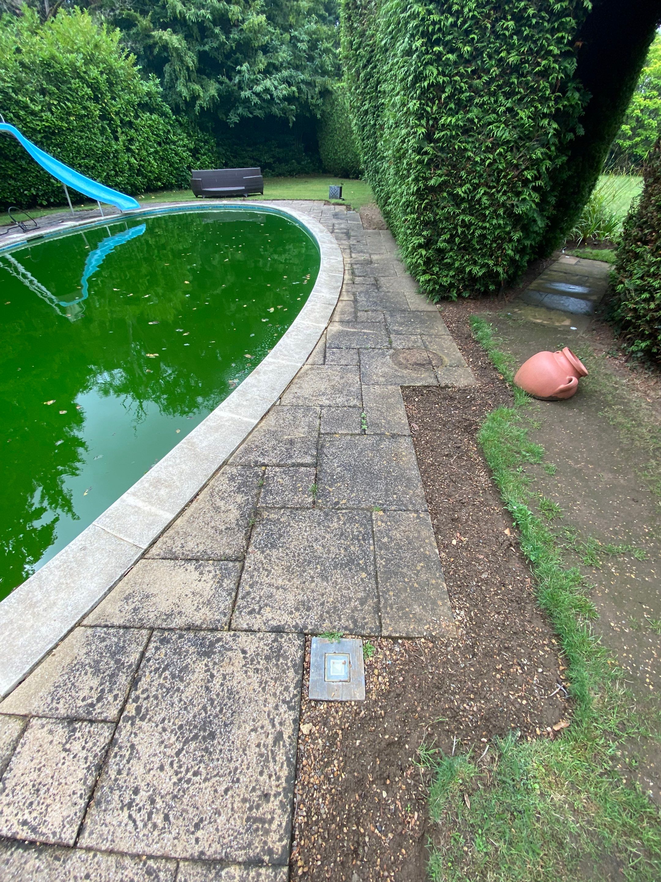 Exterior Clean - Roof - Pool  using Mosmatic FSC and Biocide by Ges Exterior Cleaning ltd