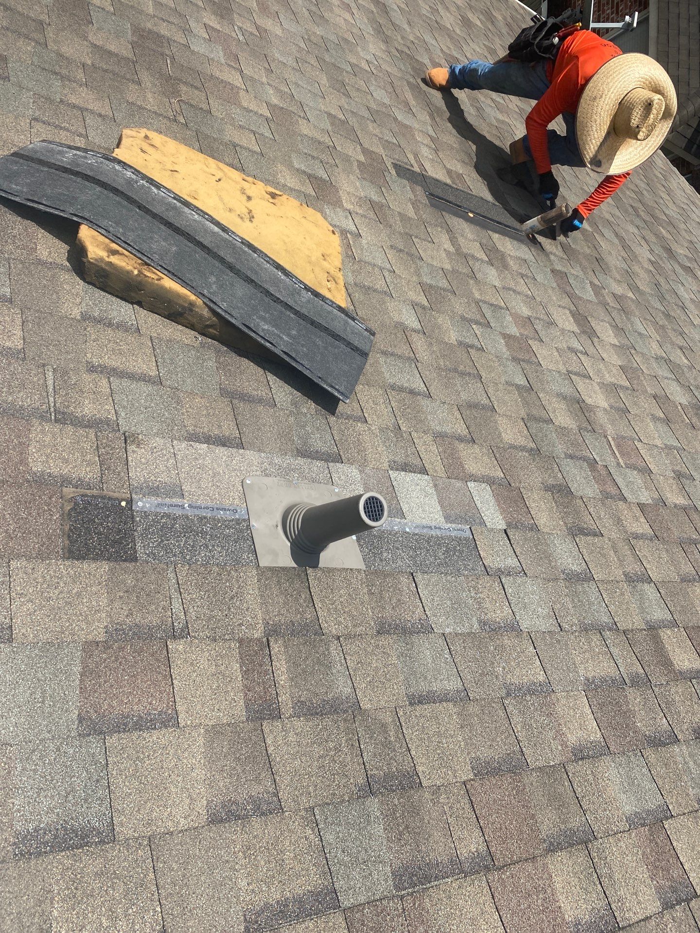 Hail Damage using Owen's Corning Duration (Lifetime) Shingles by Roof Repair Company