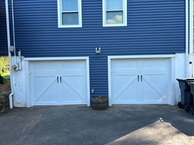 Garage Door Installation using AMARR Carriage Court Garage door 