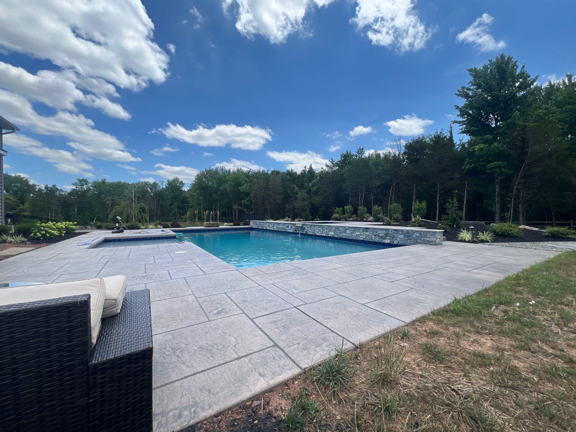 Stamped Pool Deck in Neiffer by Architectural Concrete Design