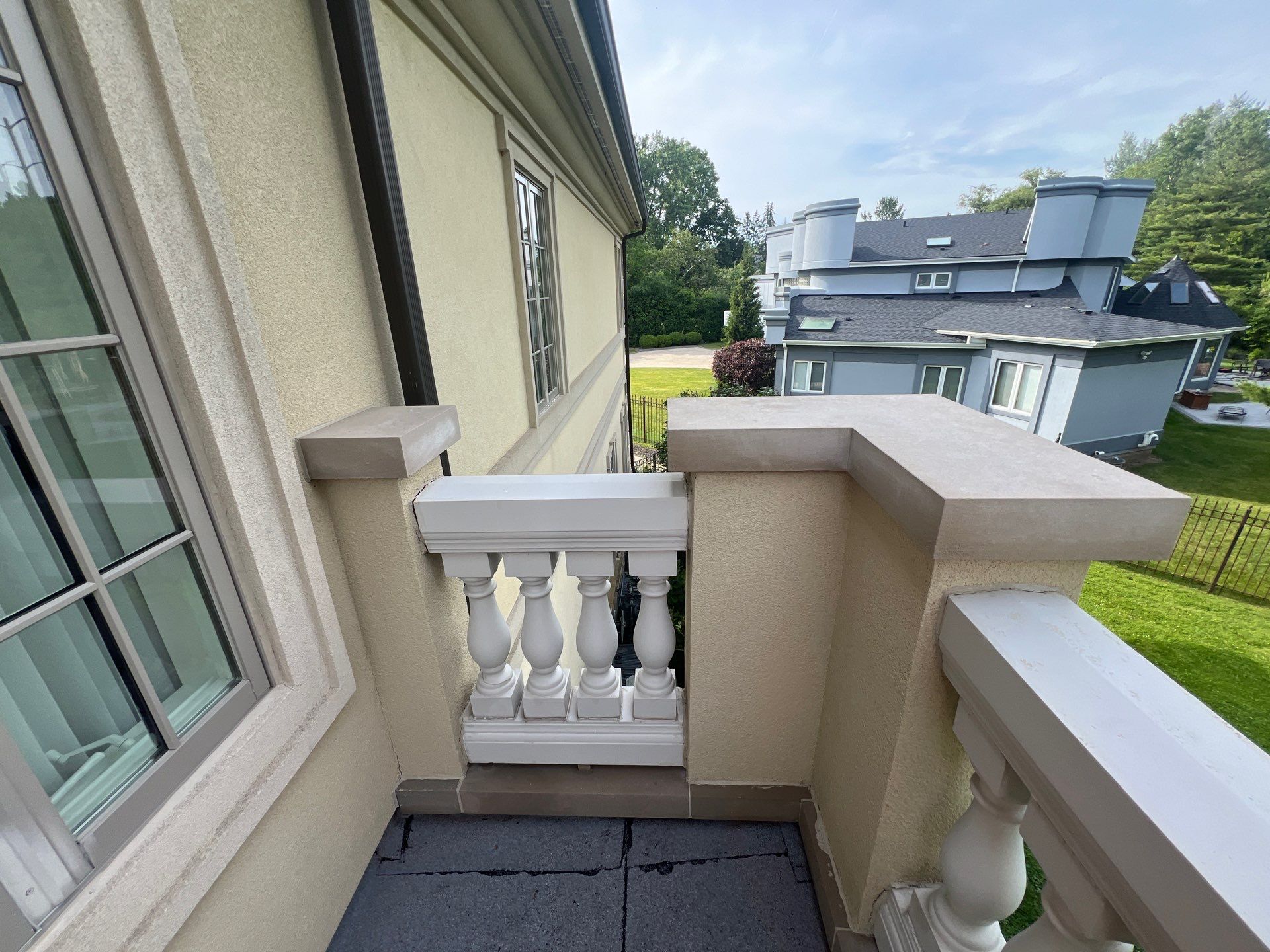 concrete cleaning using Algaecide, soft wash soap by Northern Power Washing LLC.