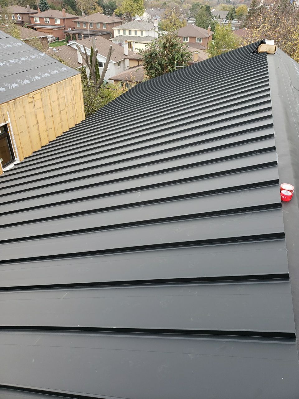 New Home Construction using 16" Standing Seam Panels by Jay Carter Roofing & Sheet Metal