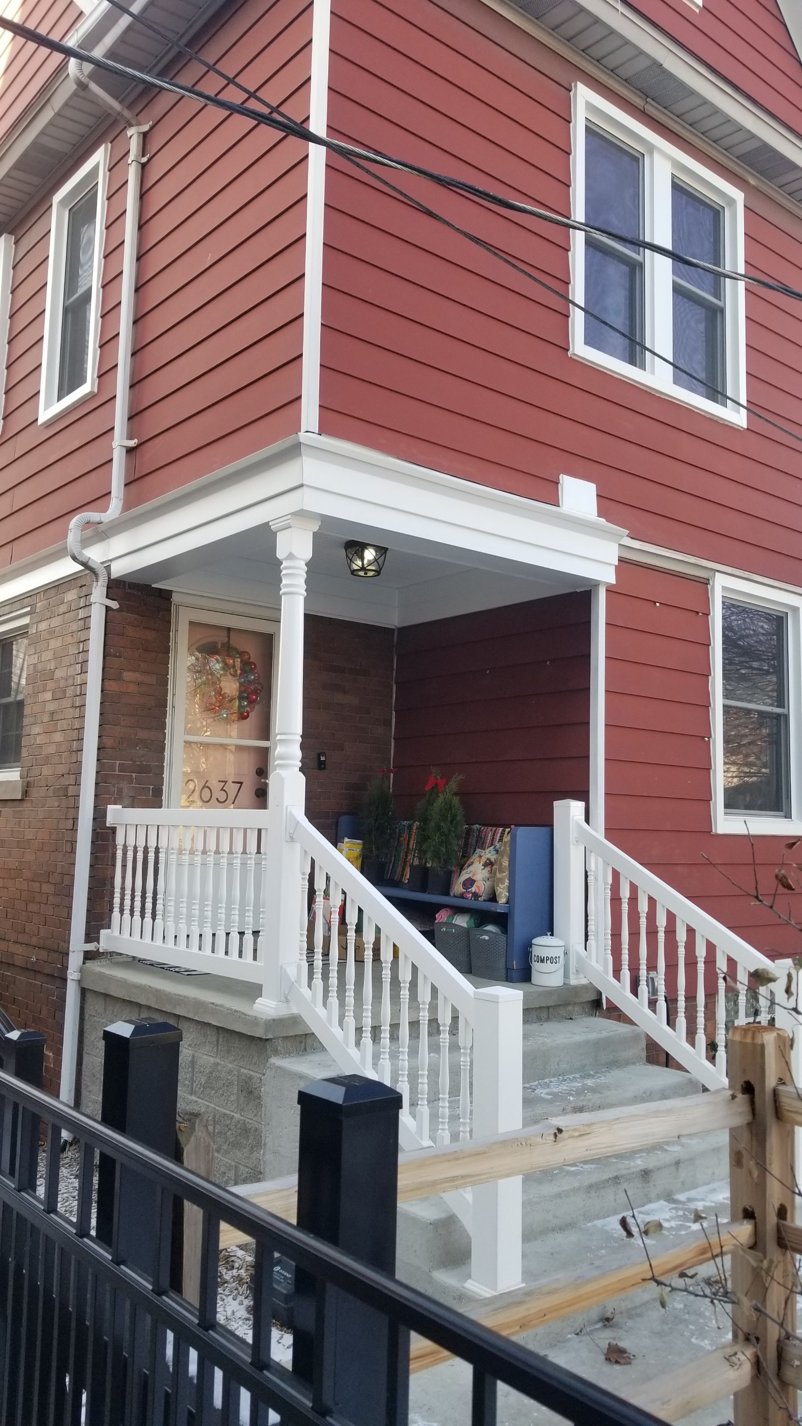 Custom Front Porch on Historic Home by Northwest Construction 