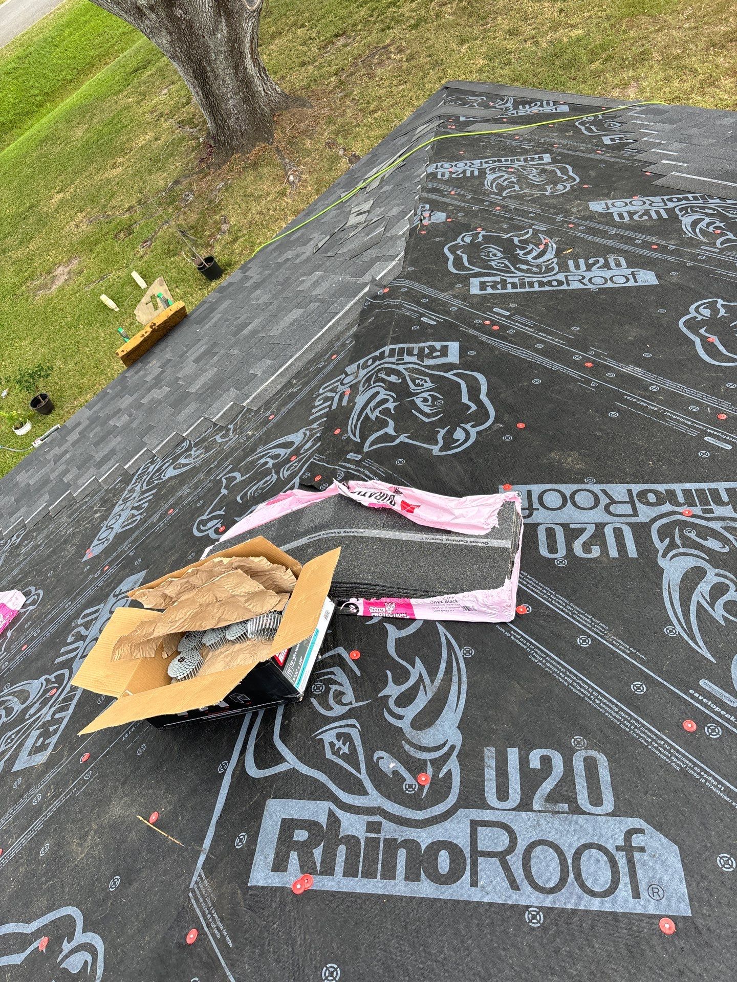 Residential Roofing Installation using Owen's Corning Duration (Lifetime) Shingles by Roof Repair Company