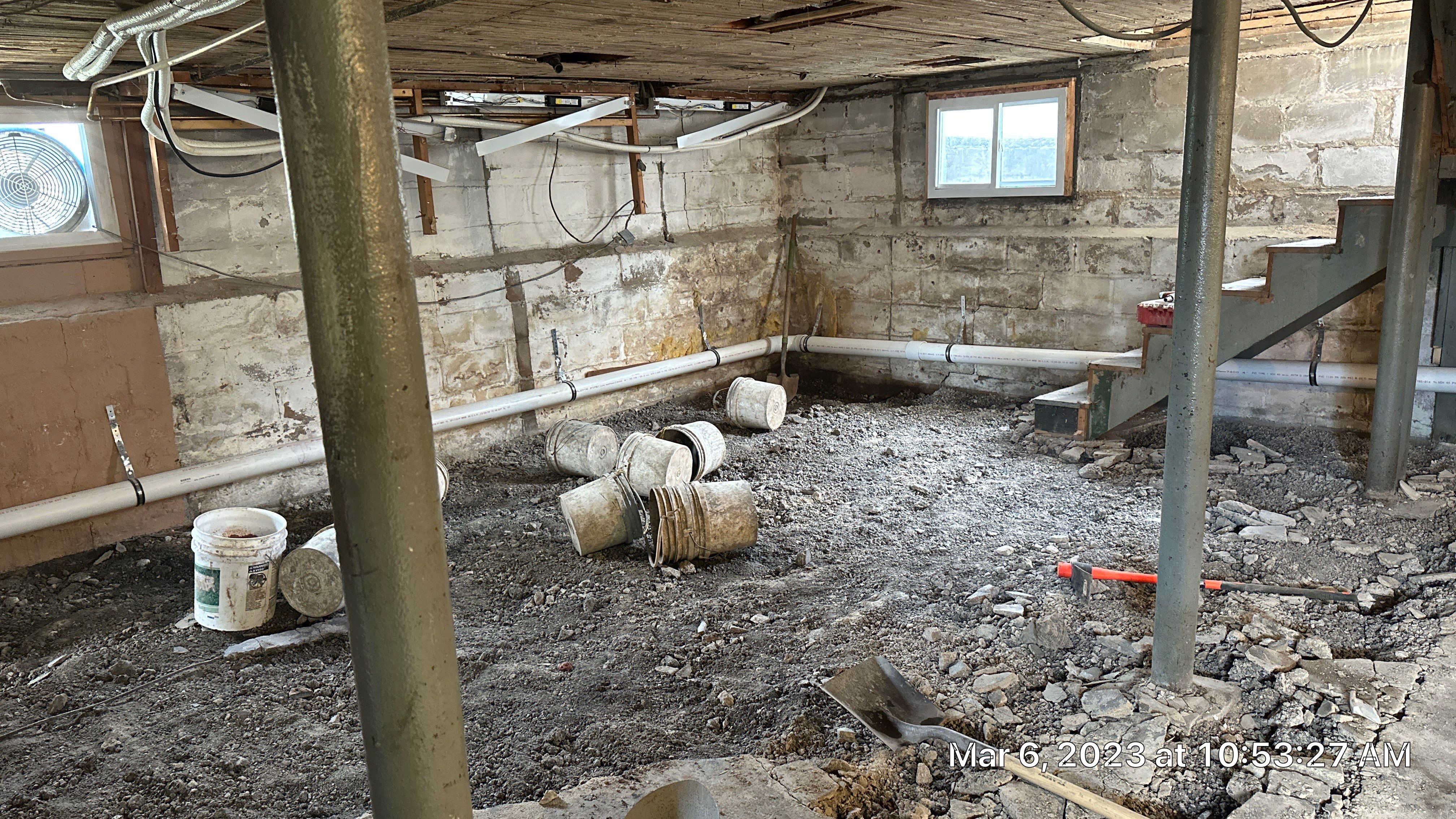 Interior French Drain, Lally Column Replacement & Concrete Floor Replacement in South Orange, NJ by Pure Service Pro, LLC