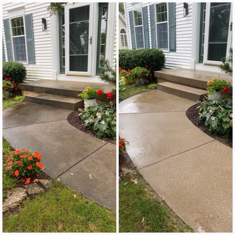House wash and concrete cleaning by Shulla Exterior Cleaning