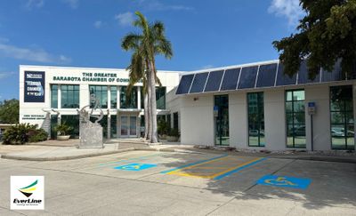 Line Striping and Concrete Pothole Repair at the Sarasota Chamber of Commerce