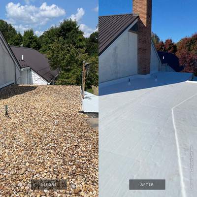 Roof Installation using Silicone TPO