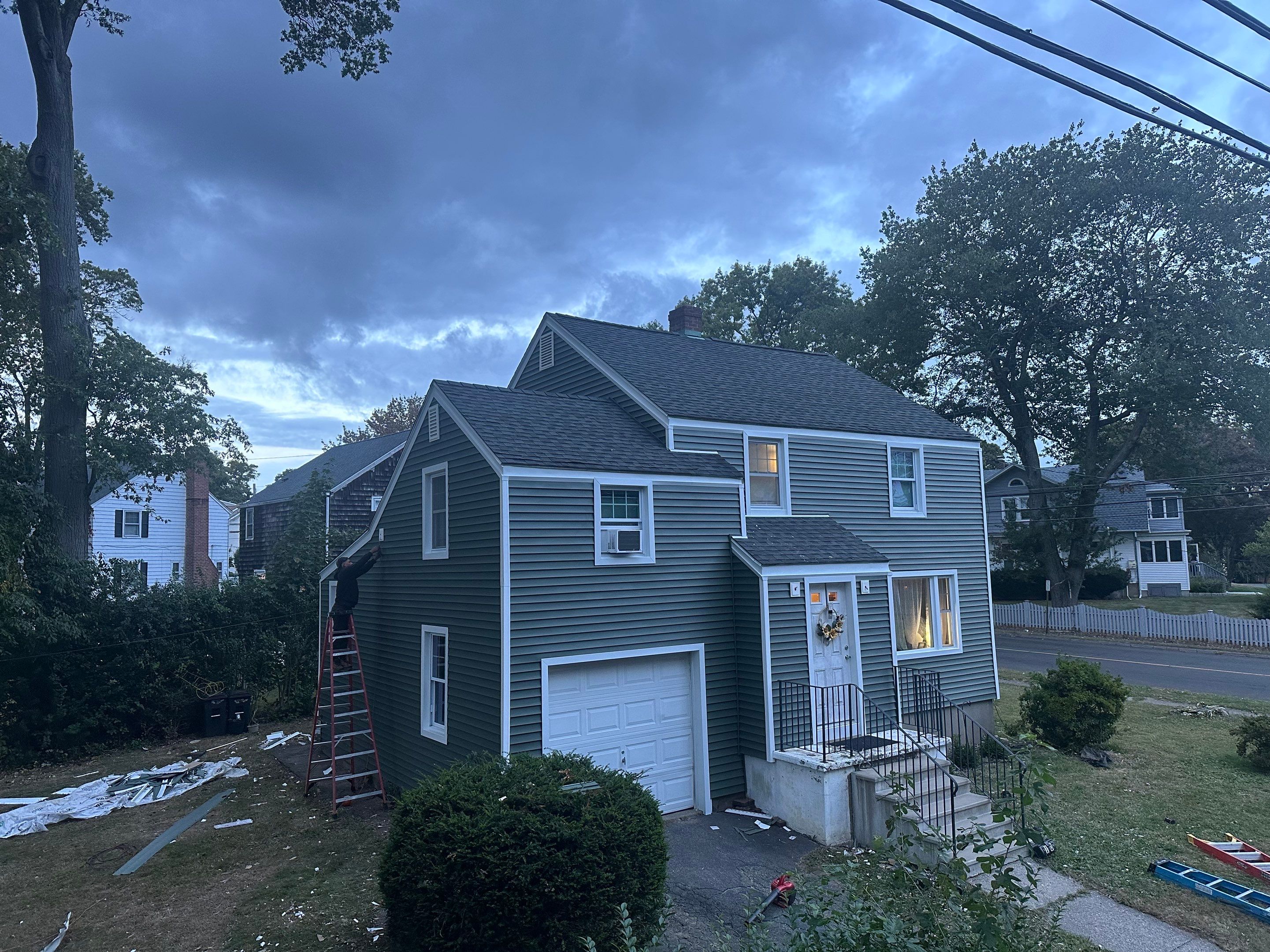 Siding Installation using CertainTeed Monogram Vinyl Siding - D4 - Forest by A Plus Exterior