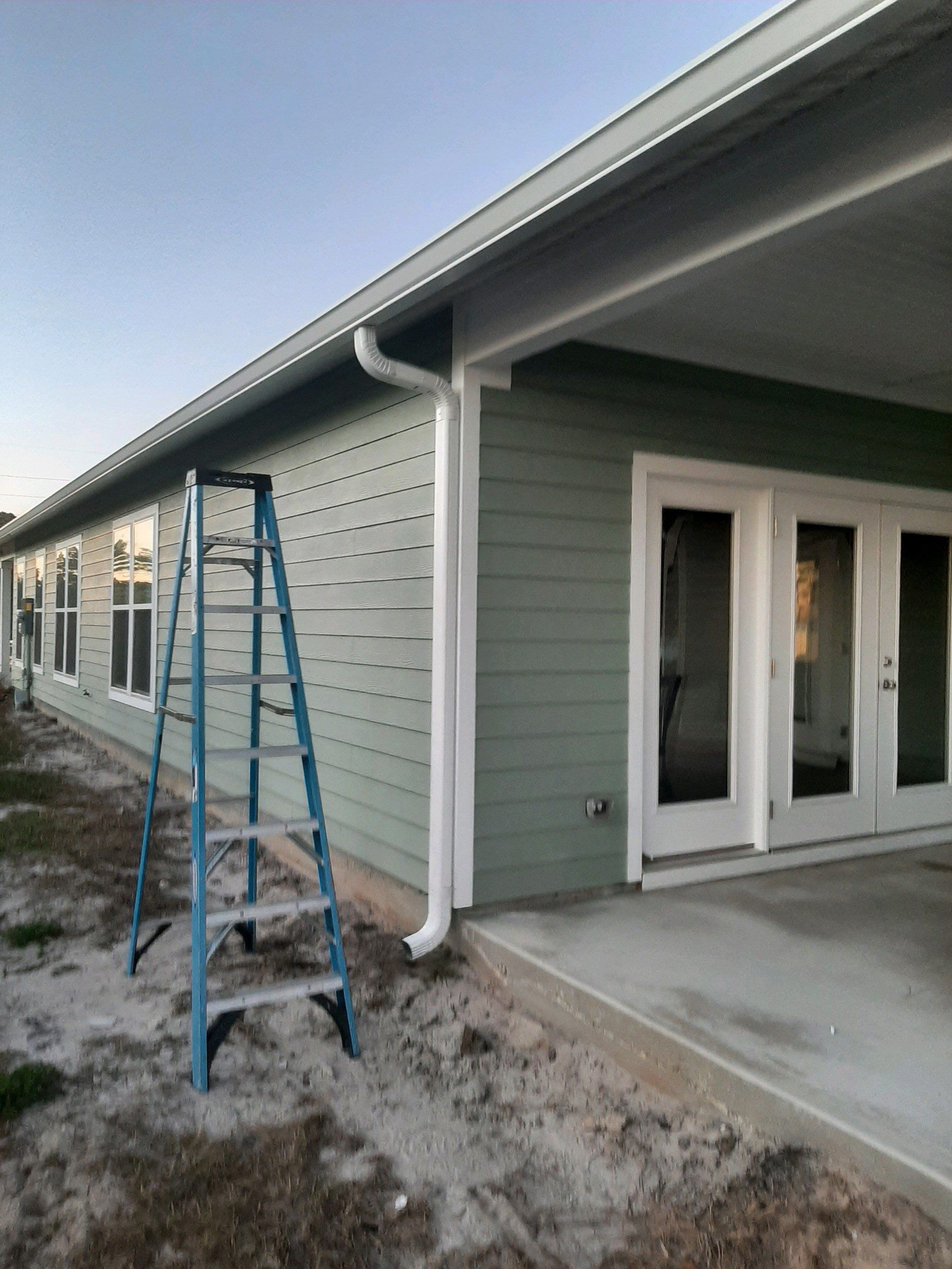 White K-Style Gutter Installation by Gutter Professors