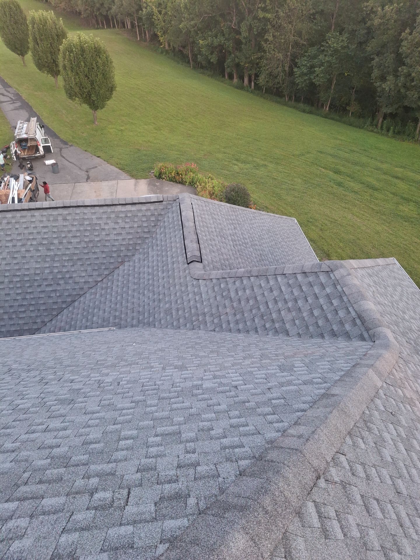 Residential Roofing Installation using GAF Timberline HDZ Oyster Grey by Rainstoppers Roofing