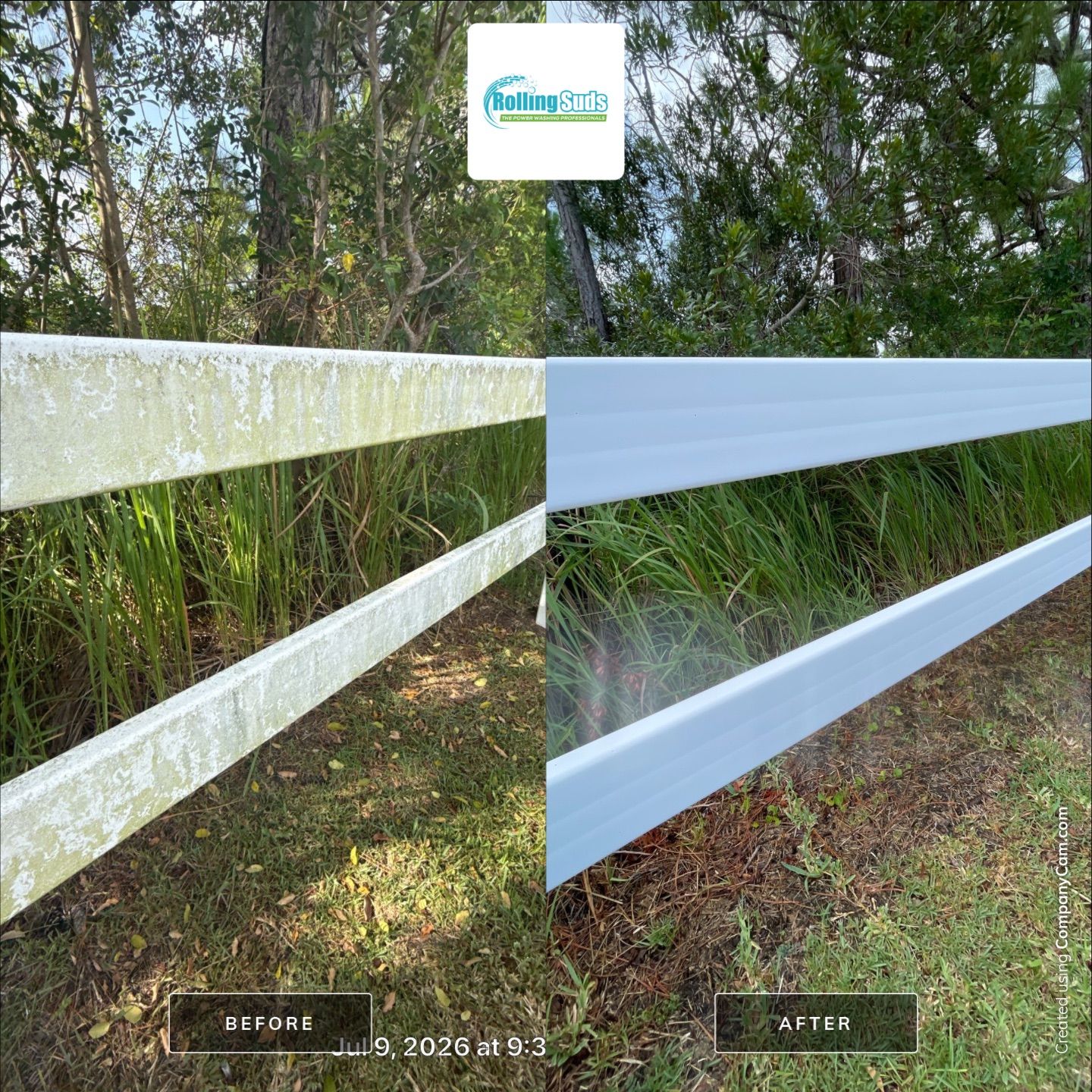HOA Perimeter Fence Restoration - Palm Bay, FL by Rolling Suds of Melbourne - Palm Bay