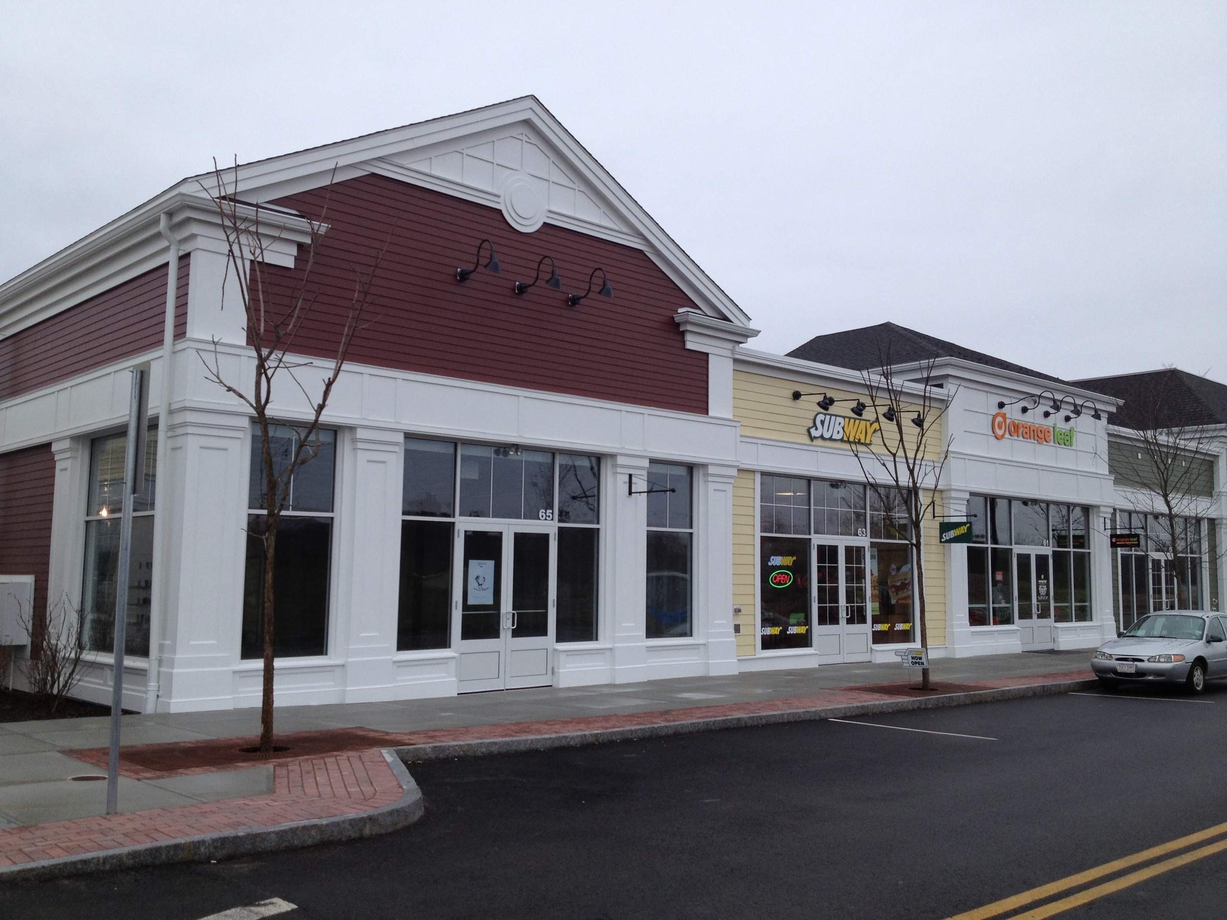 Commercial Gutter System at Wayland Town Center by Gutter Pro Enterprises