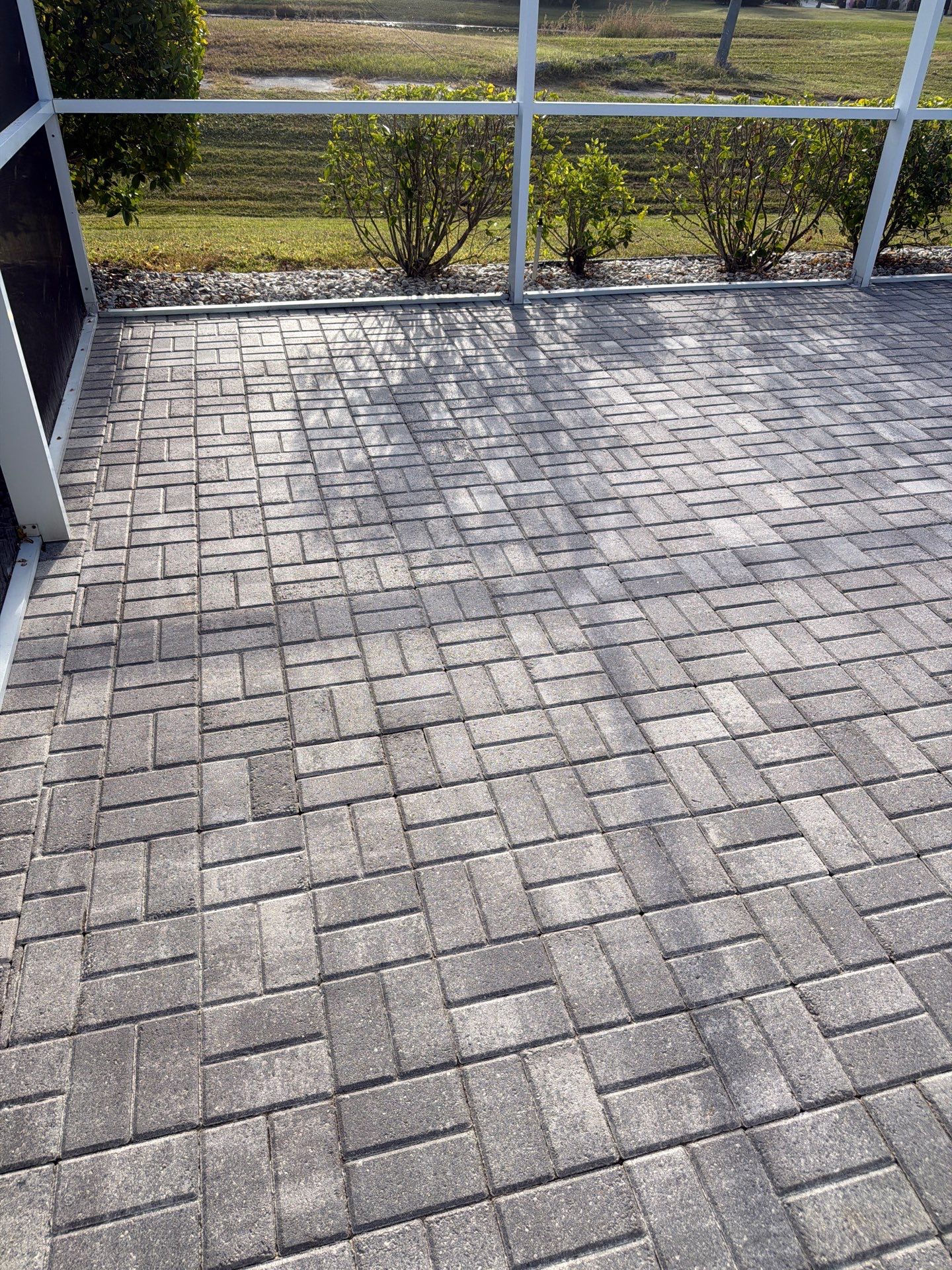 Paver Sealing for Screened Pool Deck in Sun City Center by Supreme Paver Experts