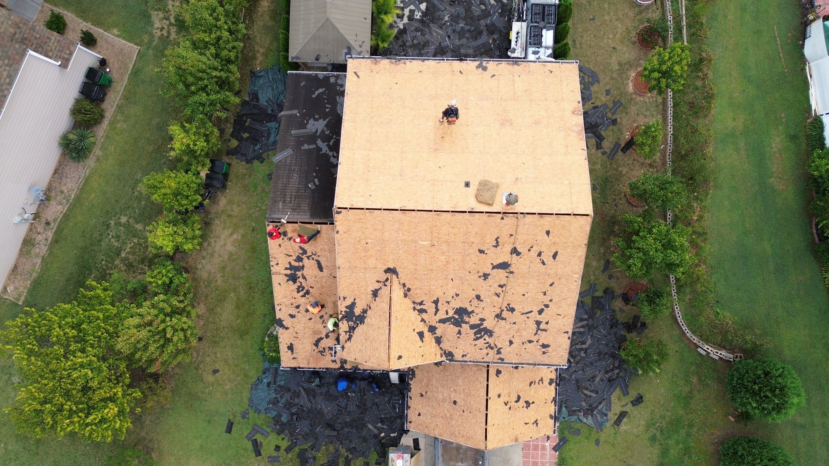 Roof replacement and interior repair by hail damage by Just Brilliant Restoration JBR