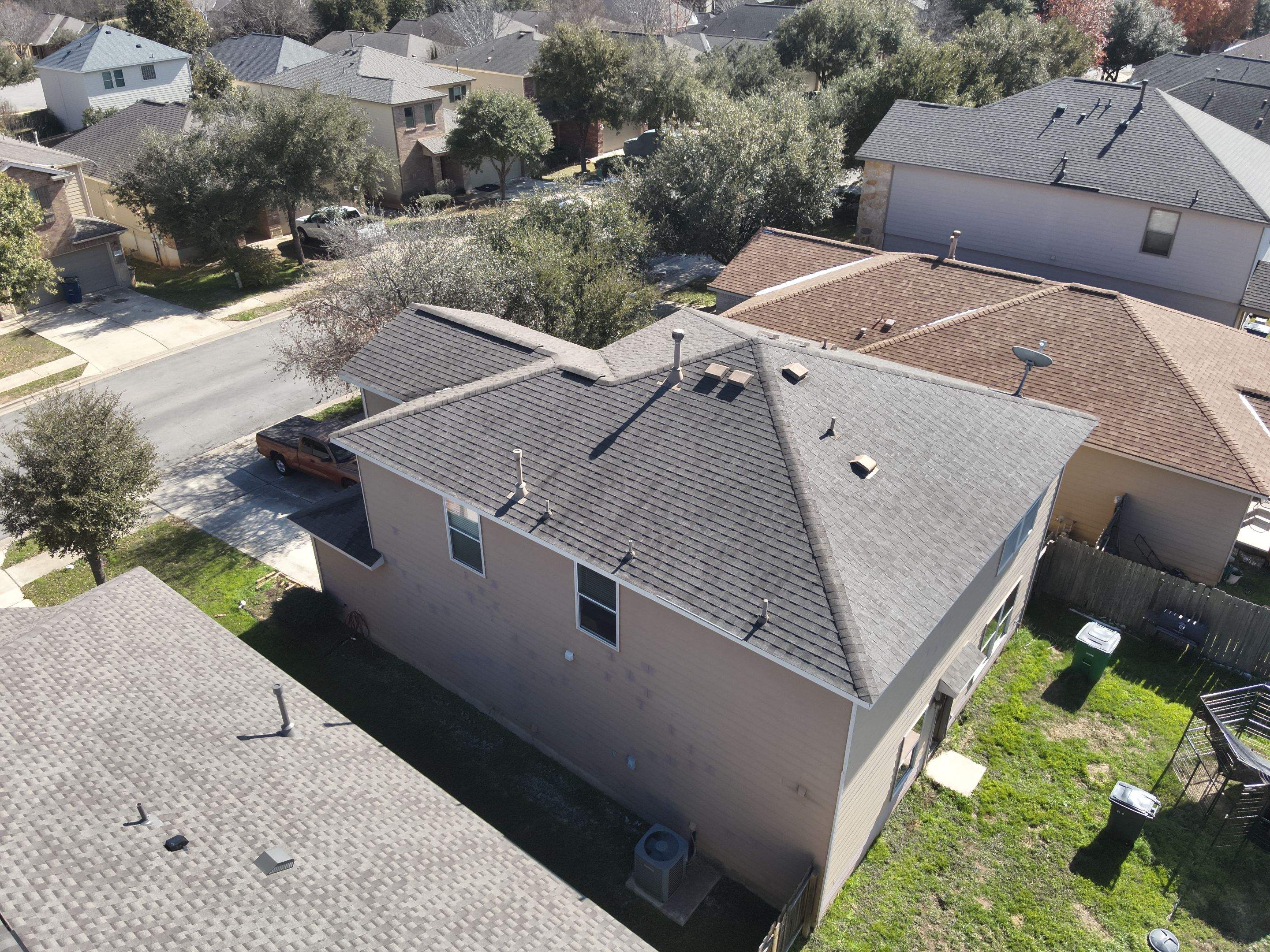 Residential Roof Replacement using Owens Corning - Duration - Driftwood by Action Exteriors Austin