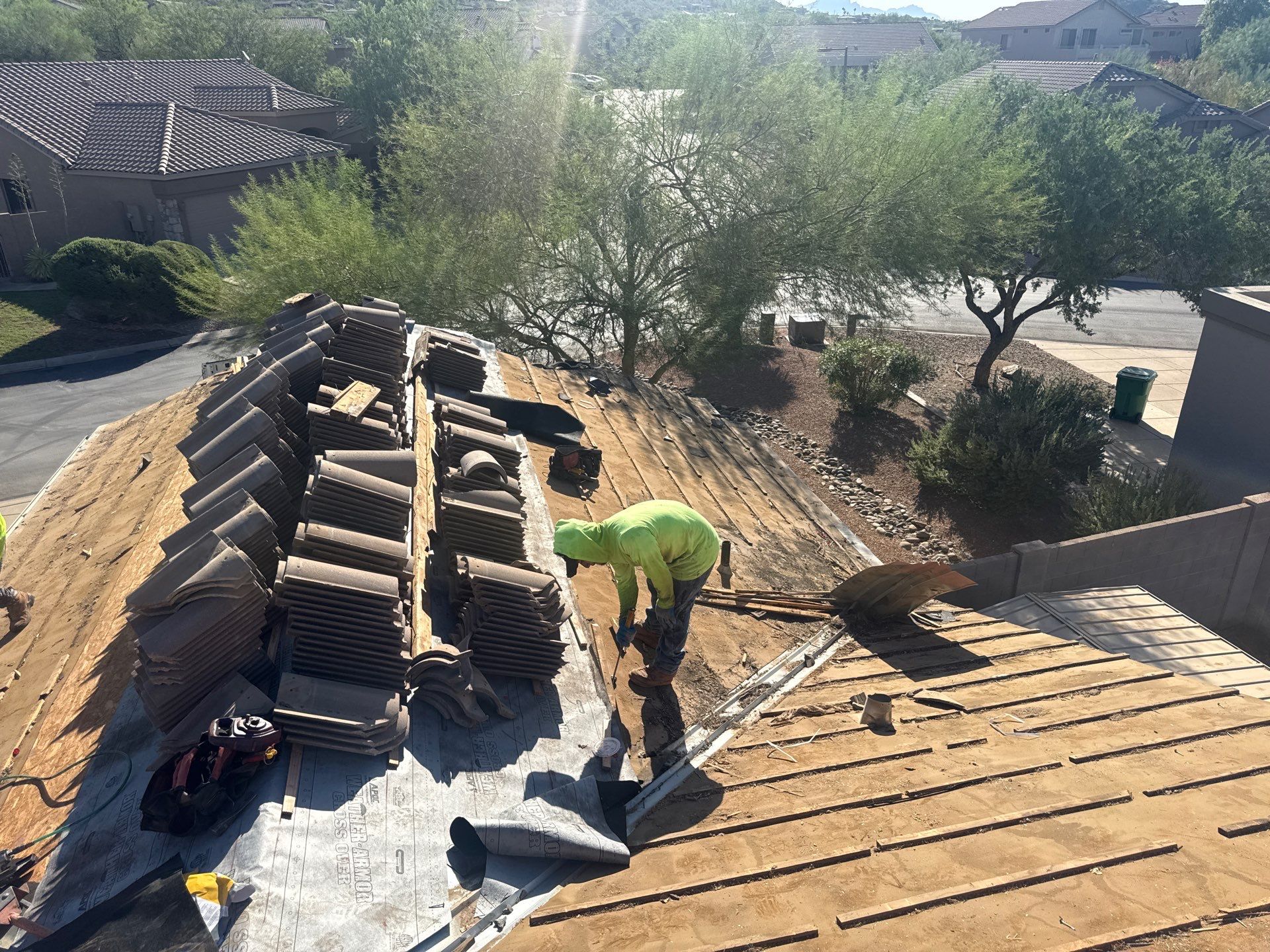 Mesa, AZ Concrete Tile Roof Underlayment Replacement by APM Builders LLC