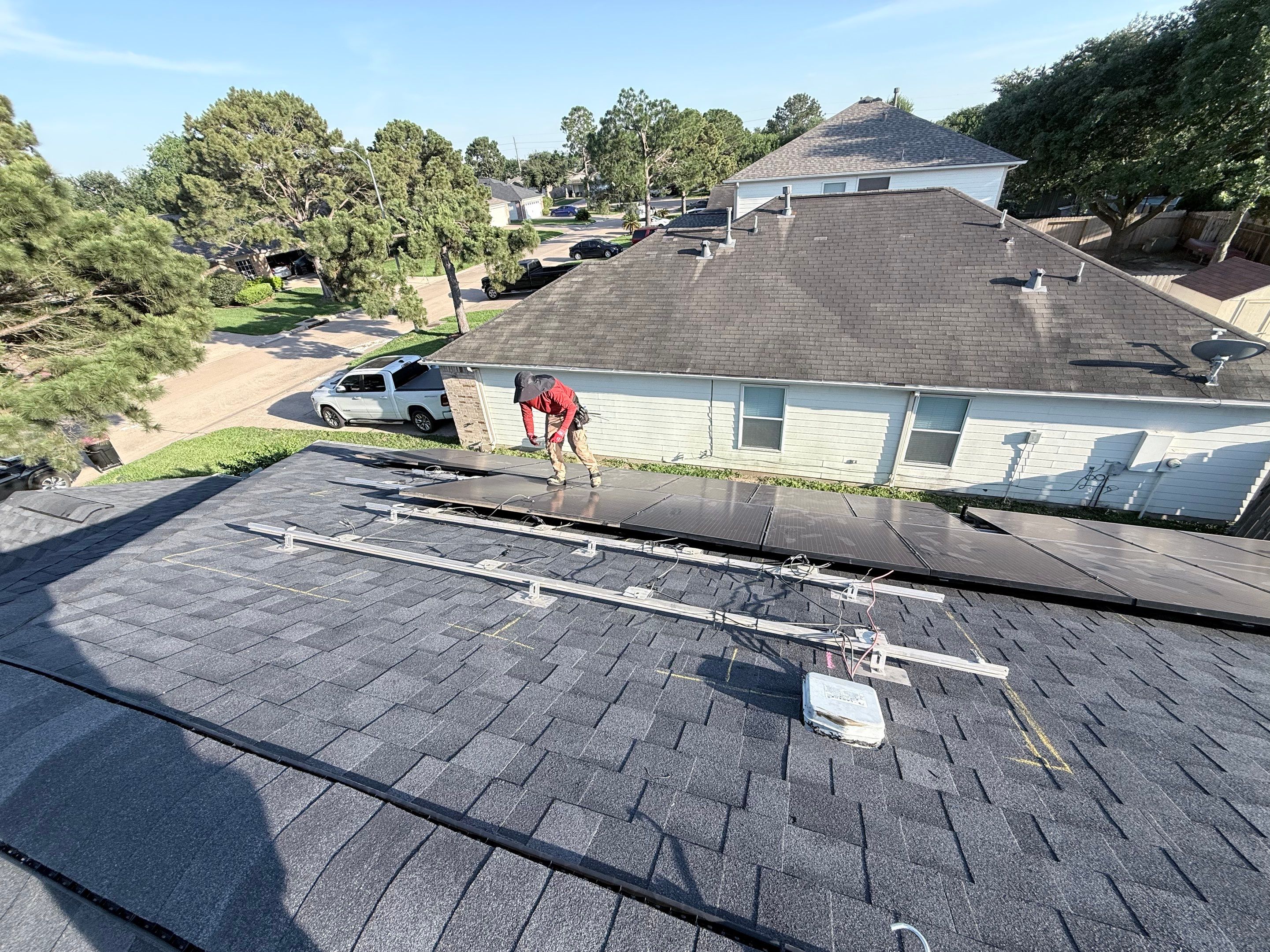 Roof Remplacement with Solar Panel by CAP Roofing and Construction LLC